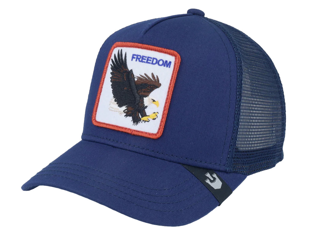 Goorin 'Freedom' Navy Blue Trucker Style Baseball Cap for Men & Women - Casual Outdoor, Sports & Everyday Wear