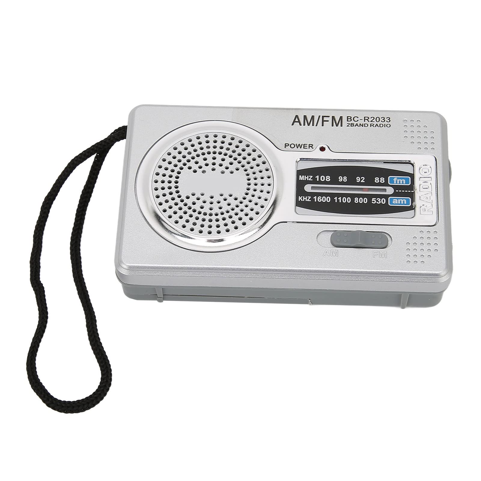 ASHATA AM FM Portable Pocket Radio - Compact Transistor Radio with Headphone Jack & Built-in Speaker DSP Chip | Battery Operated (AA) | Perfect for Seniors, Emergency Kits, Outdoor Activities & Daily Use