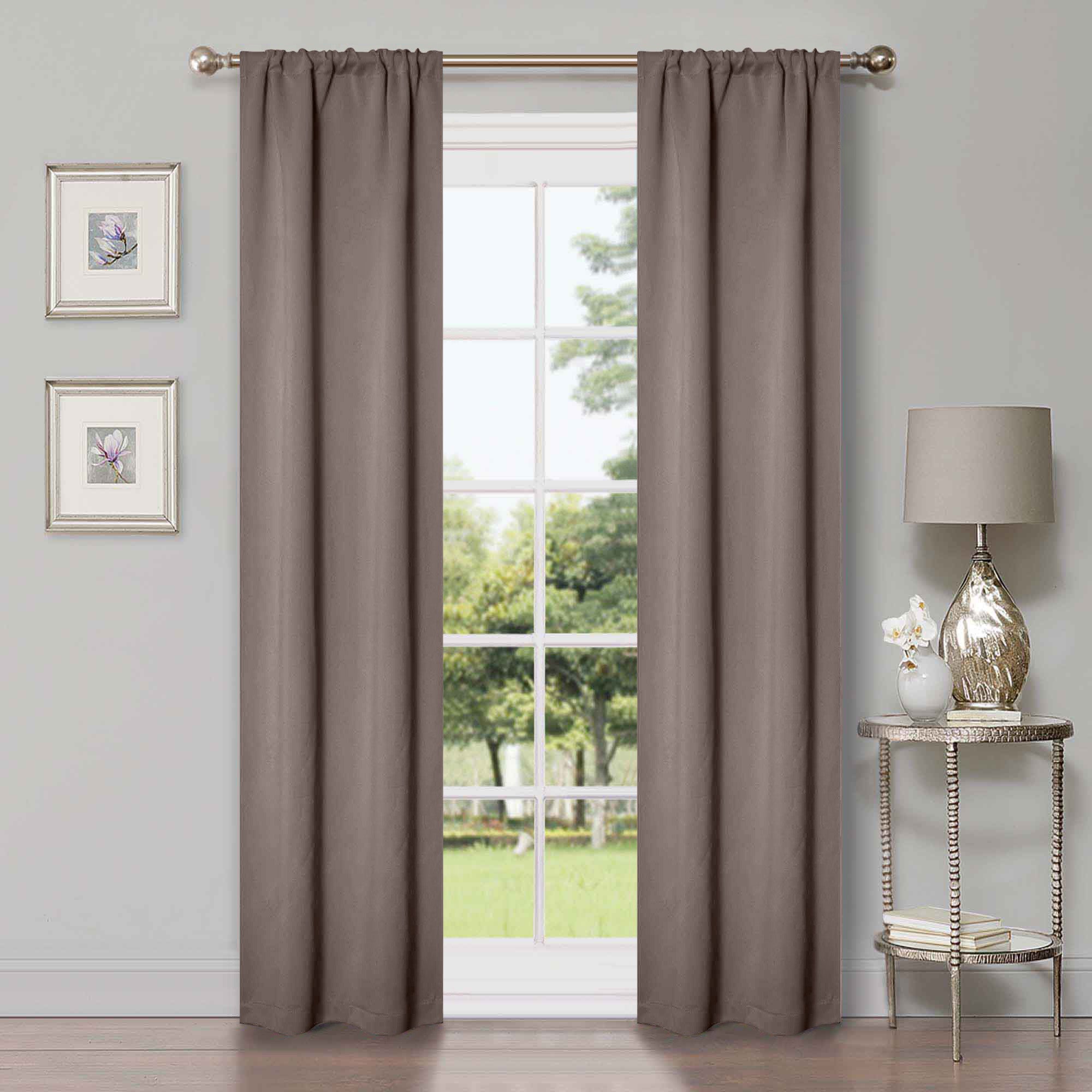 Machine Washable Blackout Curtains Set of 2 - Solid Color Room Darkening Window Drapes for Bedroom, Living Room & Nursery - Noise Reducing & Energy Efficient