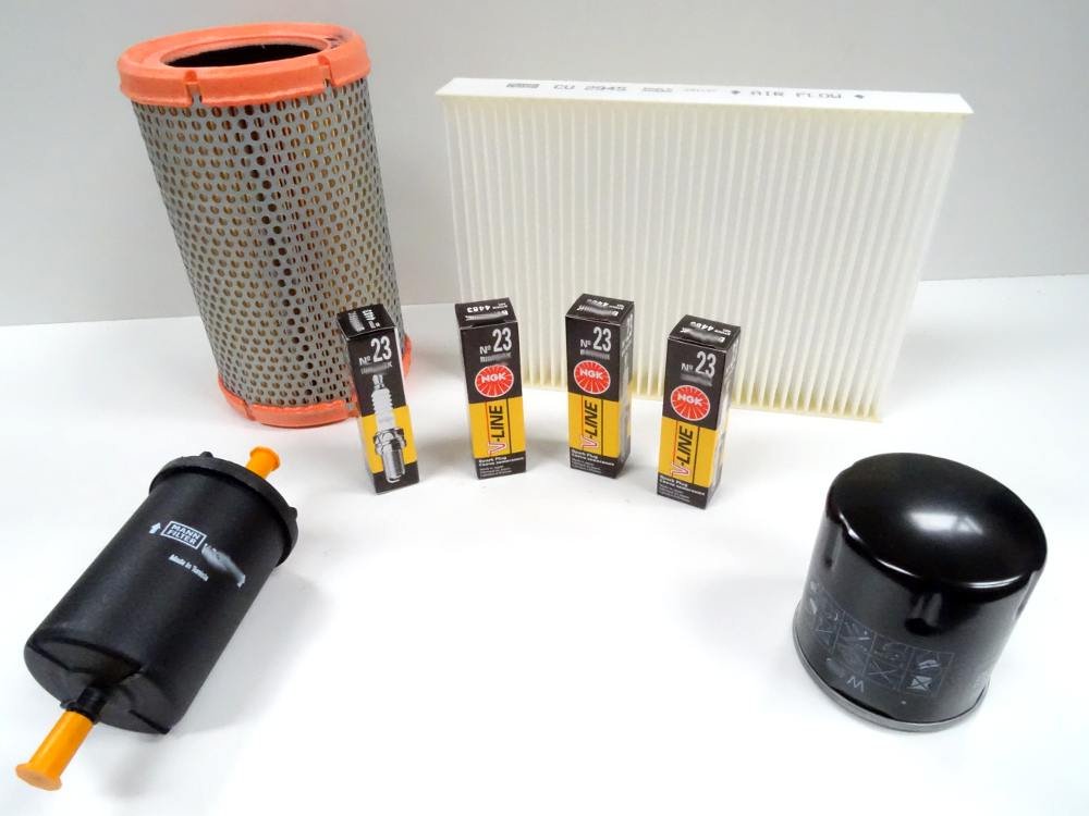 Premium MANN Air, Cabin, Fuel & Oil Filters + Spark Plugs Kit for Renault Clio Mk2 1.2 60HP (1998-2005) - Complete Engine Maintenance Solution for Smooth Performance & Longevity