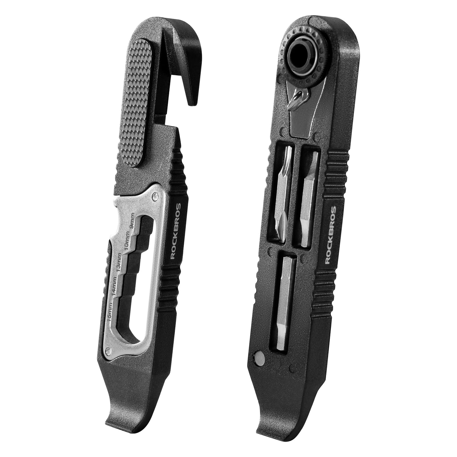 ROCKBROS 14-in-1 Multifunctional Bike Ratchet Wrench Tool Kit - Portable Bicycle Tire Repair & Maintenance Set for Road & Mountain Bikes - Perfect for Cycling, Commuting & Emergency Repairs