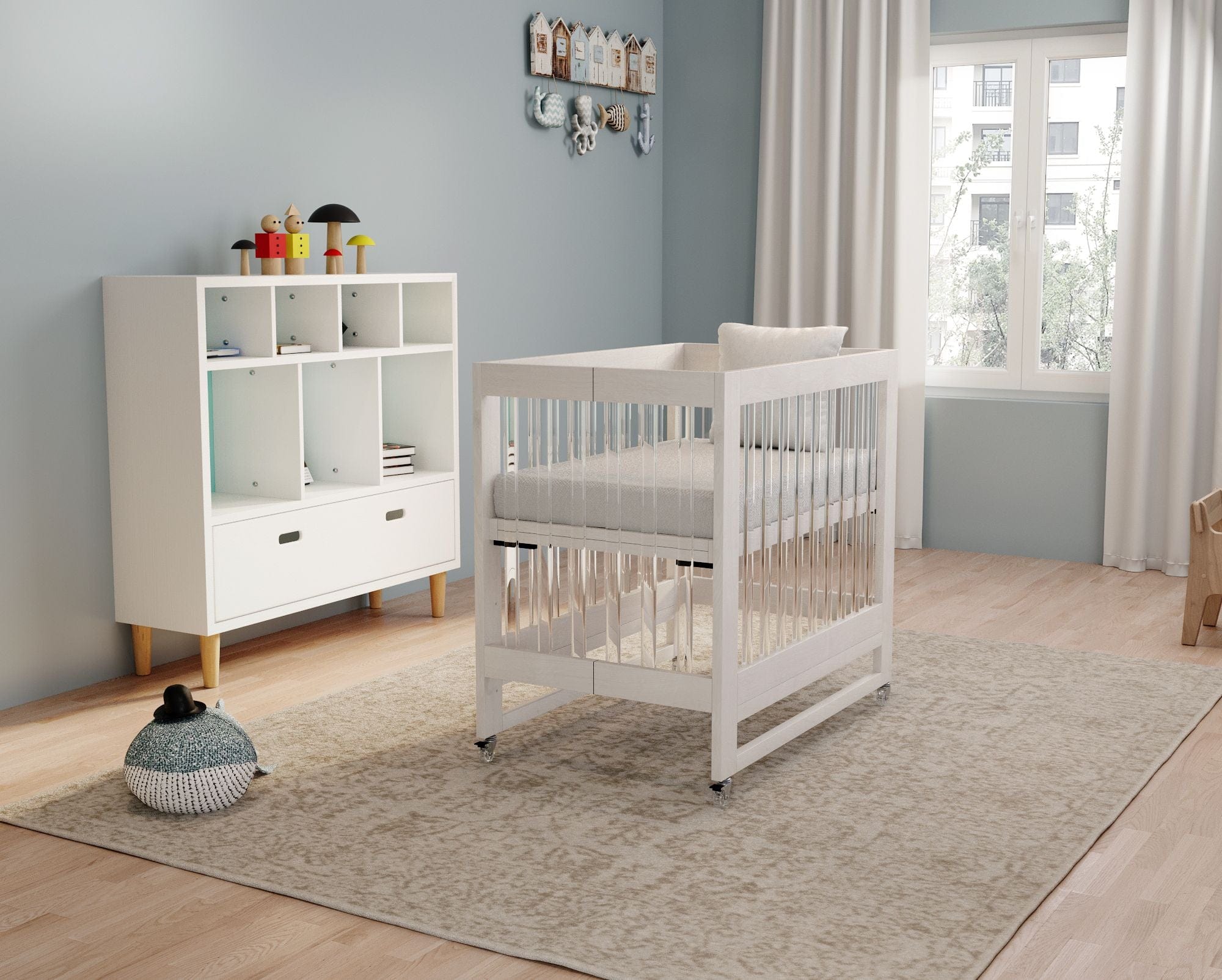 Melo Caress Mini Portable Crib - Lightweight Travel Baby Bed for Newborns & Infants | Perfect for Home, Travel, Camping & Grandparents' House