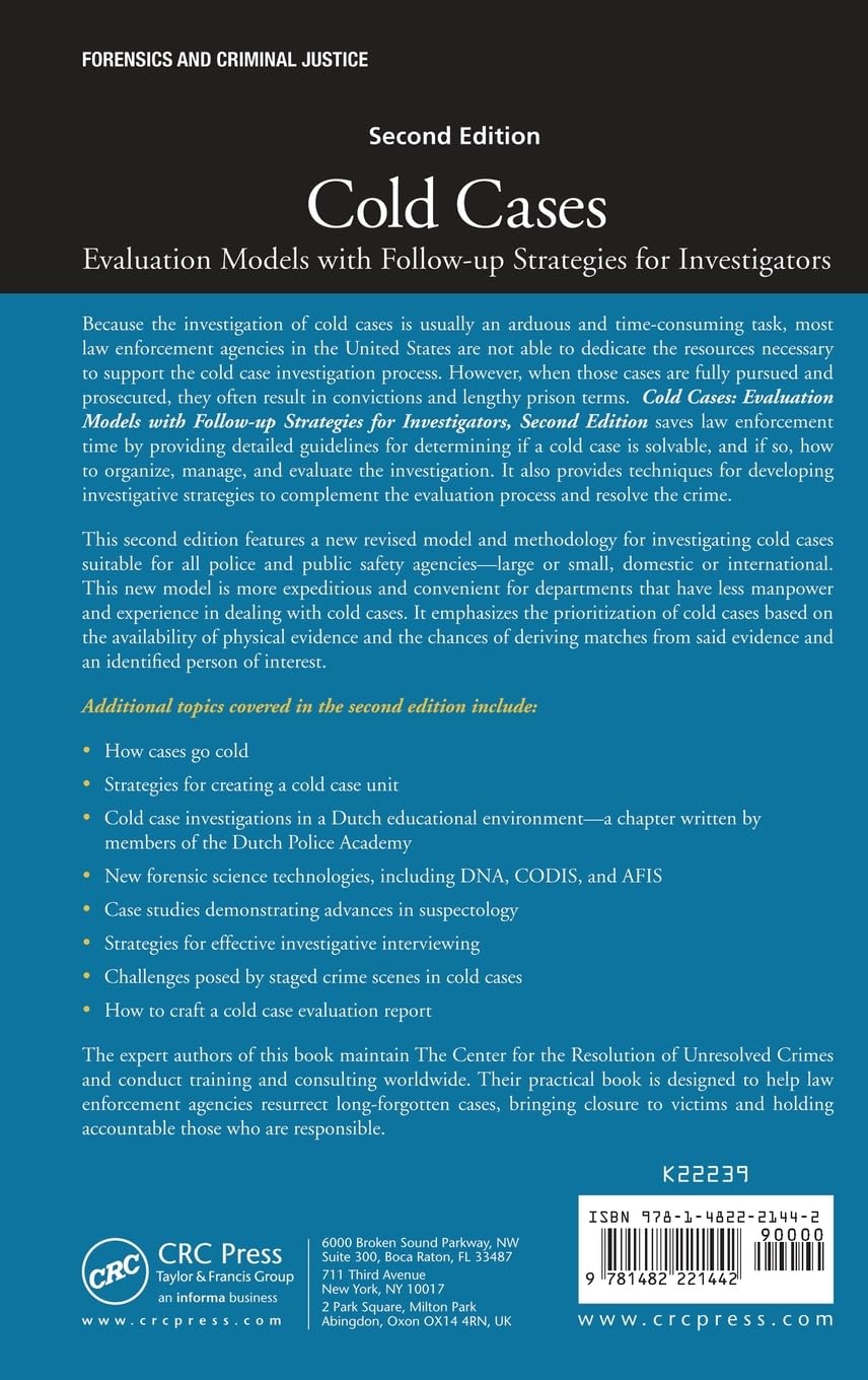 Cold Cases: Advances in Police Theory and Practice - Essential Guide for Law Enforcement Professionals & Crime Investigators | Perfect for Criminal Justice Studies & Cold Case Research