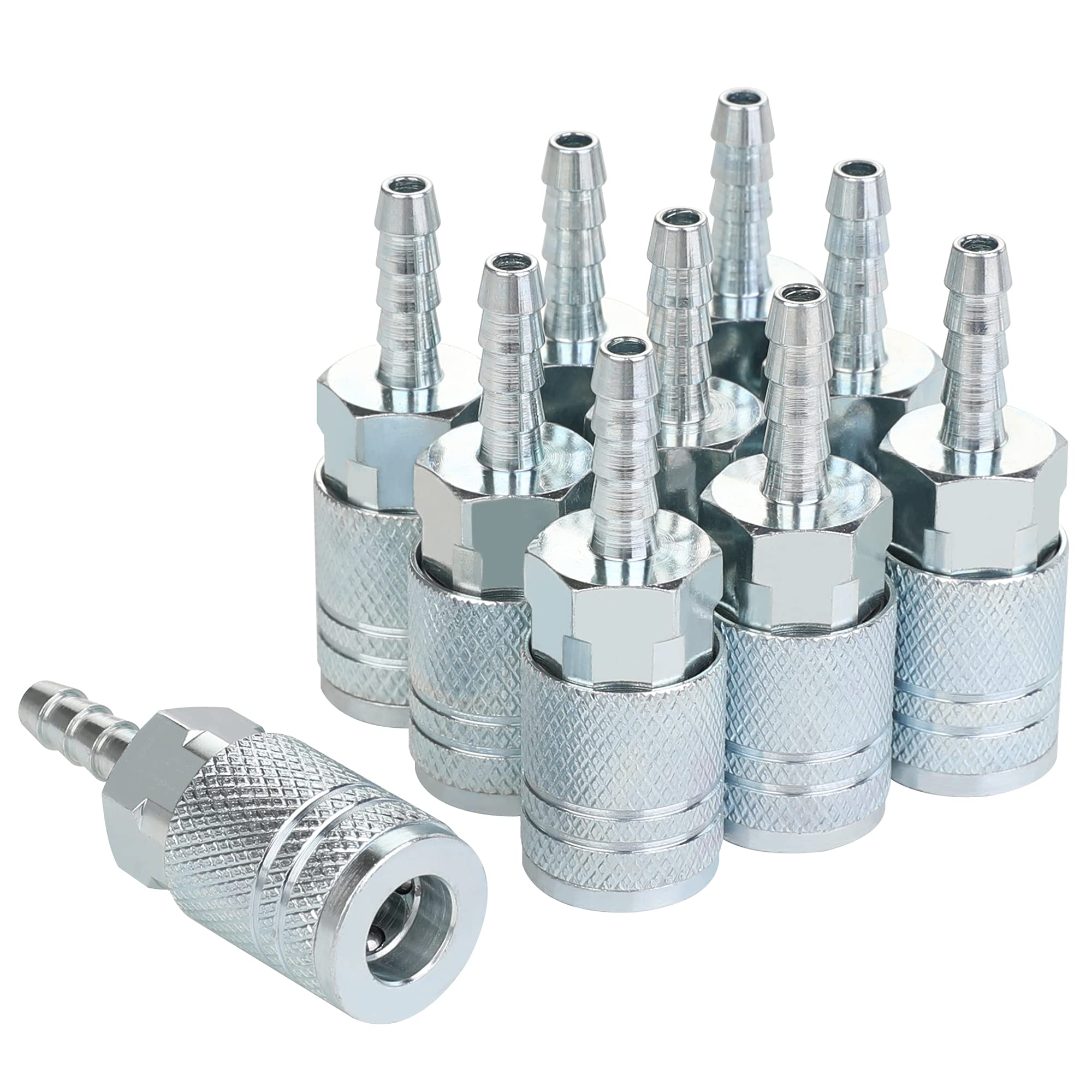 JOROY 10-Piece 1/4 Inch Air Coupler Set - Industrial M-Type Fittings with 1/4