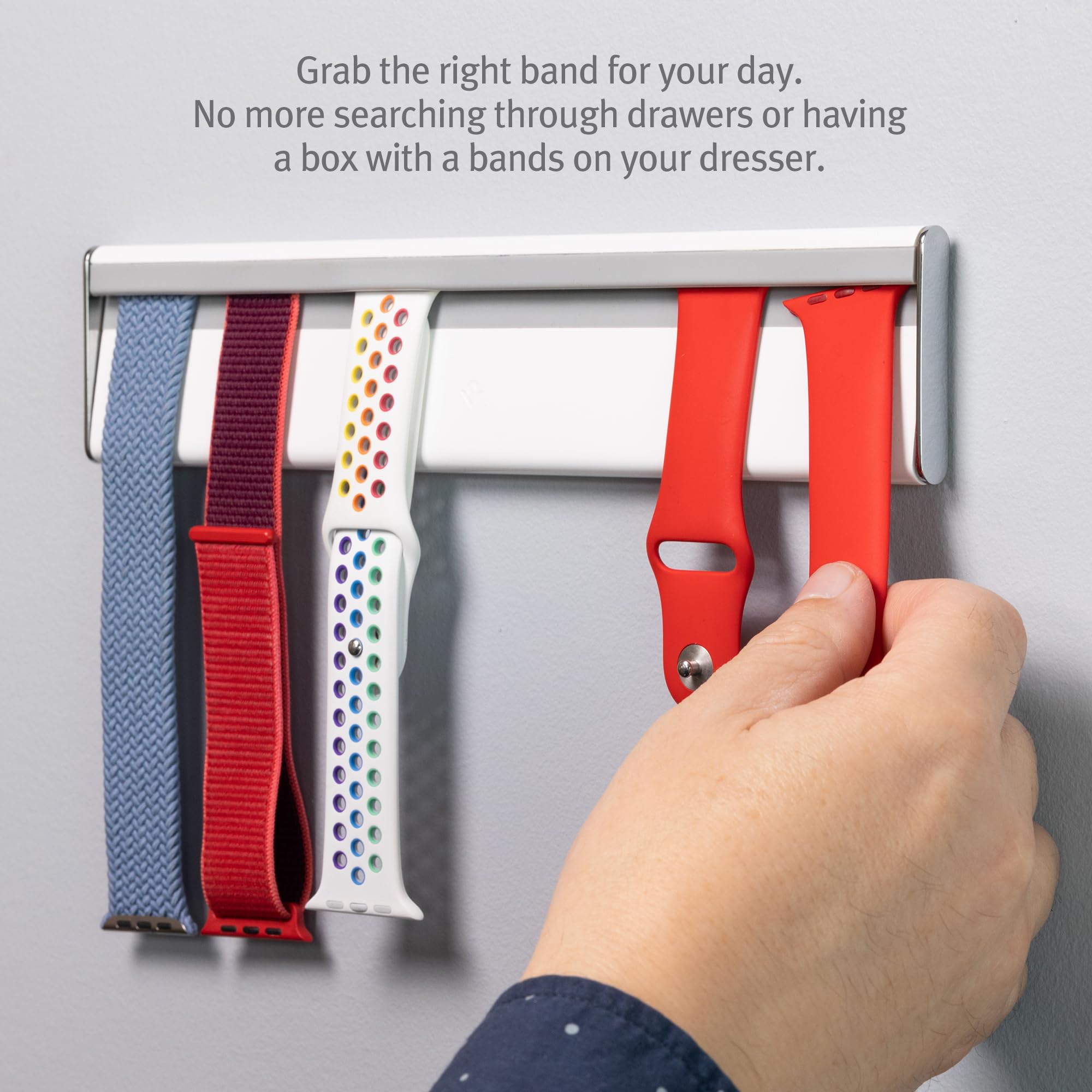 TimePorter Watch Strap Organizer - Apple Watch Bands Storage for All Sizes | Smart Watch Display & Wall Organizer