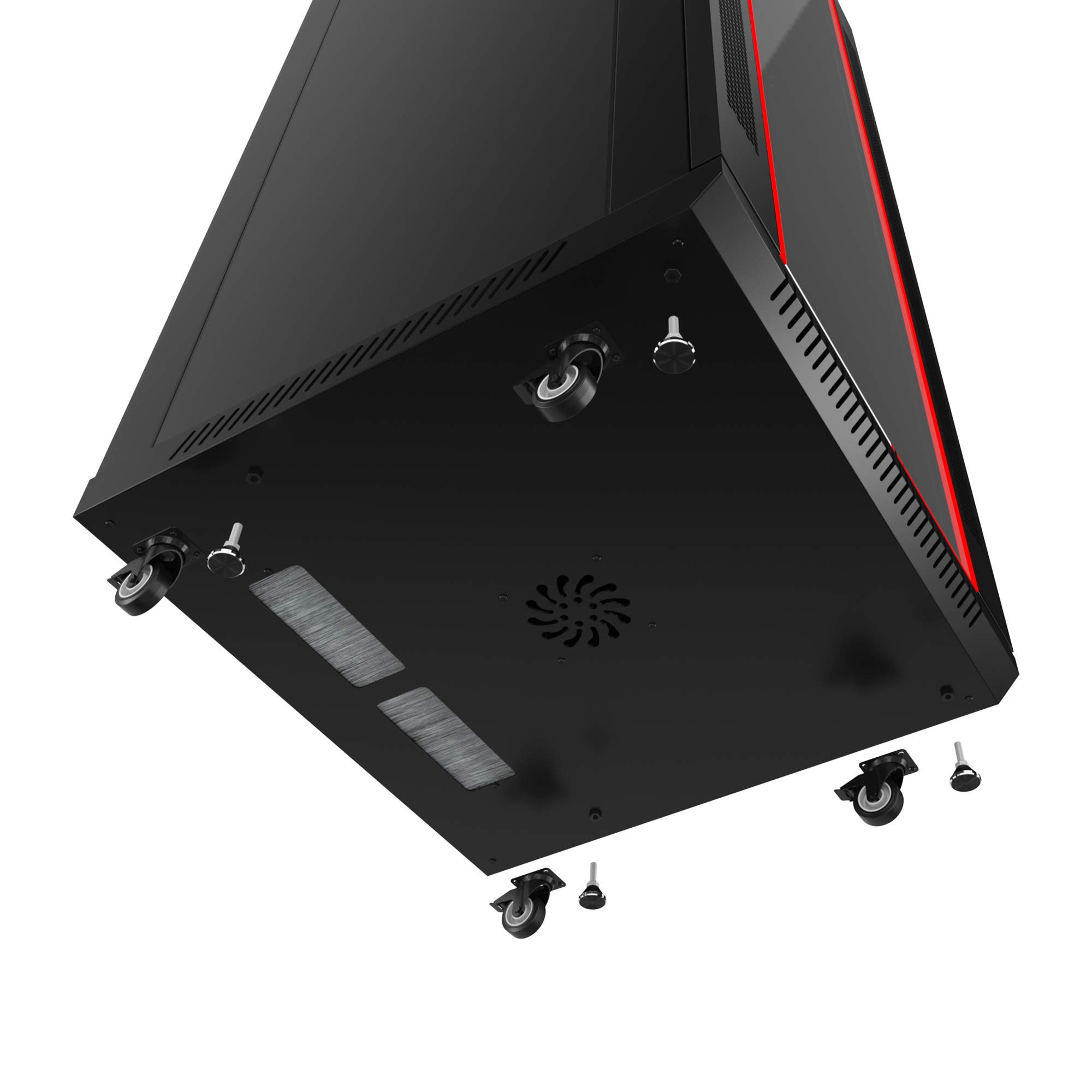 Sysracks 18U Wall Mount Server Rack Cabinet with Cooling Fans, Wheels & PDU - 24