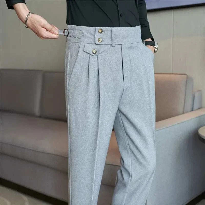 Slim Fit Suit Pants for Men - Elegant Formal Trousers for Business, Office & Special Occasions