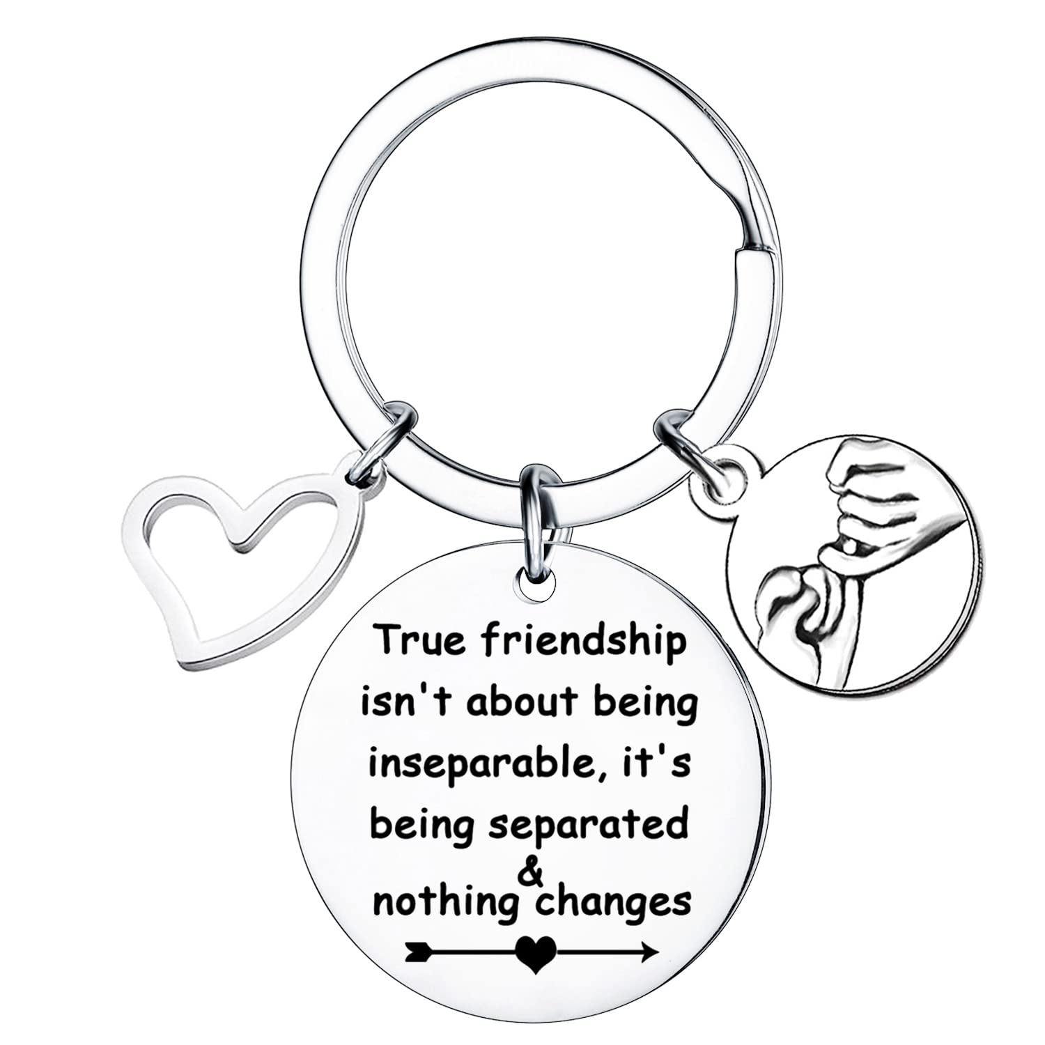Best Friendship Gifts for Women - Heart Keychain for Best Friend, Sister, Long Distance Friends - Birthday, Valentine's Day Gift Ideas - Perfect for Everyday Carry & Special Occasions