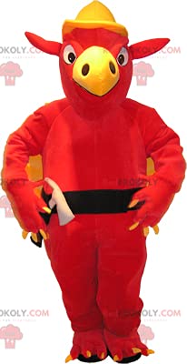 SPOTSOUND REDBROKOLY Mascot - Red & Yellow Griffin Plush Toy with Wings | Perfect for Cosplay, Room Decor & Gift Giving