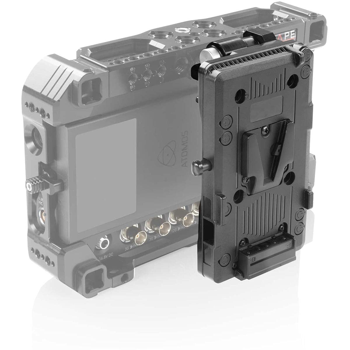 SHAPE V-Mount PIVOTING Battery Plate for Monitor CAGE - Universal Power Solution for DSLR Cameras, Video Monitors & LED Lights - Perfect for Film Production, Photography & On-Location Shooting