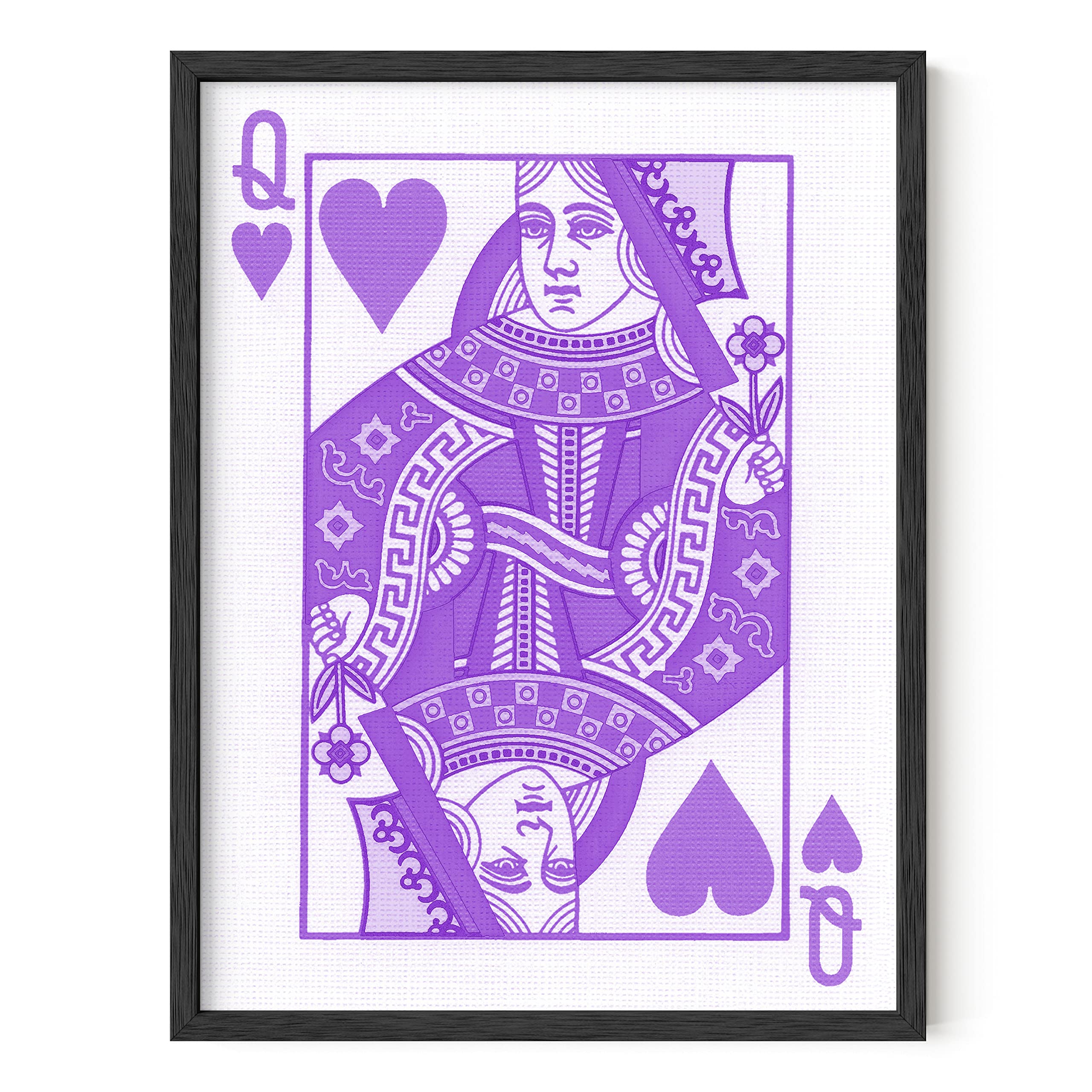 Queen of Hearts Purple Wall Art Poster - 12x16 Inch Aesthetic Room Decor for Teen Girls, 90s Vintage Style Unframed Print | Perfect for Bedroom, Dorm, Office & Gift