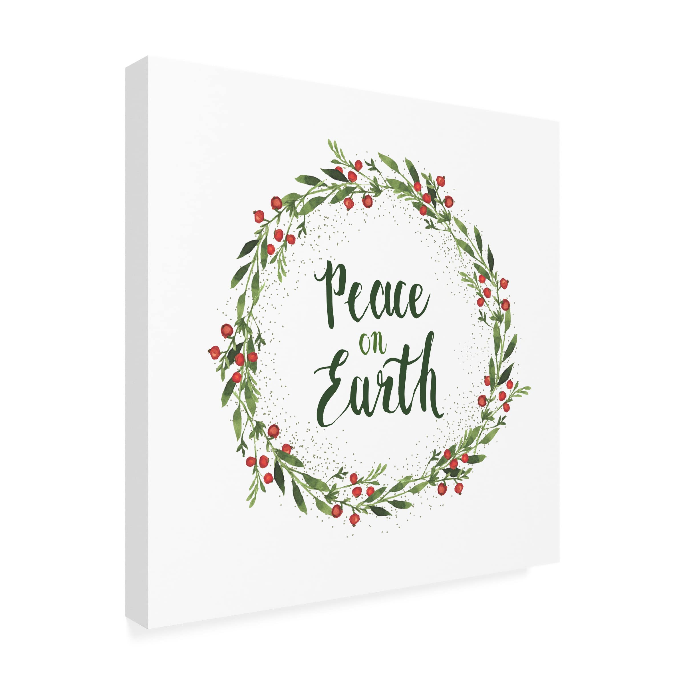 Deborah Knudson 'Peace On Earth' Canvas Wall Art Print - Modern Home Decor for Living Room, Bedroom & Office - Inspirational Gift Idea
