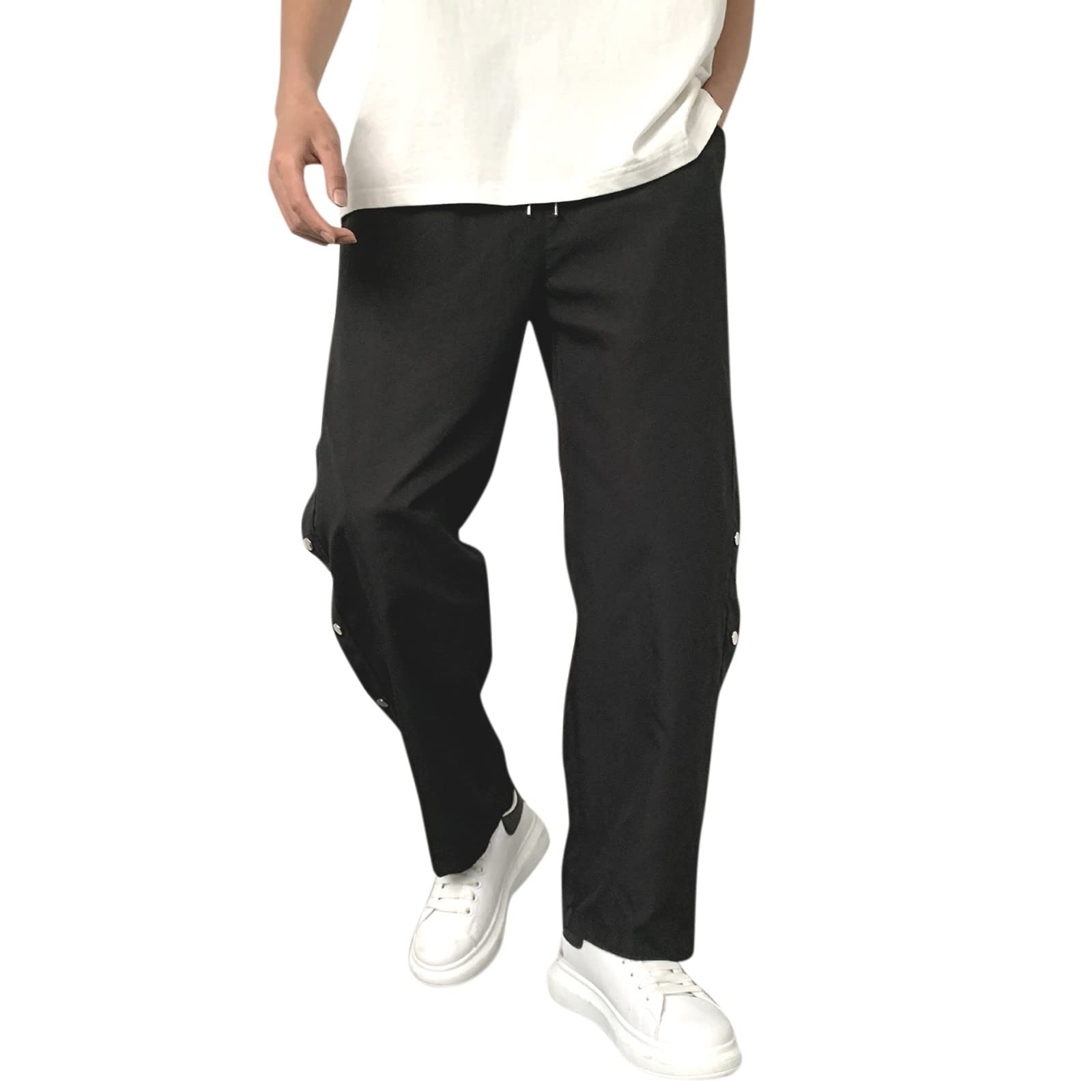 **Men's Beach Cargo Pants - Elastic Waist with Drawstring, Tactical Workout & Combat Pants for Outdoor, Hiking, and Casual Wear**