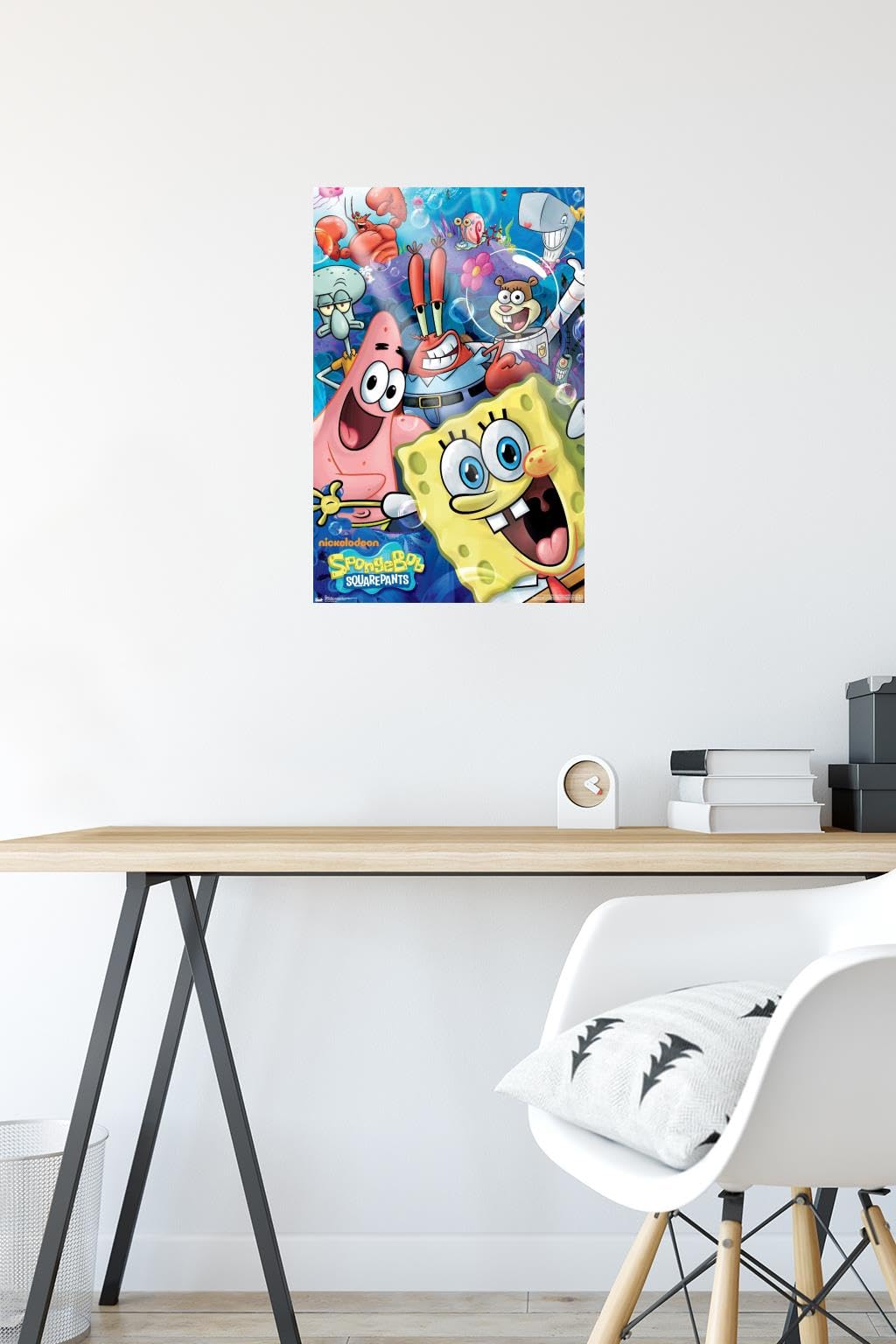 Trends International Nickelodeon SpongeBob SquarePants Wall Poster - 14.725 x 22.375 Inches Premium Quality Poster & Mount Bundle - Perfect for Kids' Room Decor, Classroom, and Office Wall Art