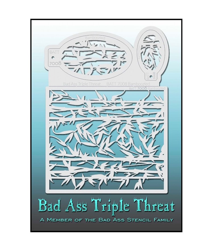 Bad Ass Triple Threat Stencils™ - Premium Reusable DIY Craft Stencils for Painting, Woodworking & Home Decor | Perfect for Wall Art, Furniture Makeovers & Creative Projects