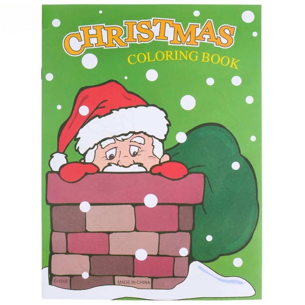 12 Pack Christmas Coloring Books for Kids & Adults - 6 Red & 6 Green Holiday Activity Books for Family Fun, Party Favors & Classroom Activities