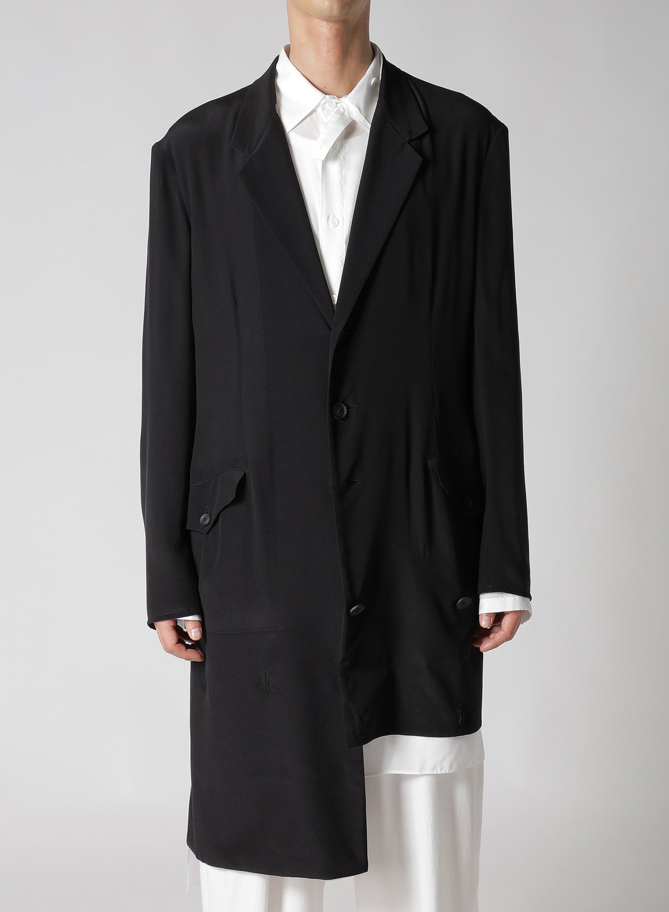 12M Silk Decine Hem Button Detail Jacket for Women - Elegant & Stylish Outerwear for Parties, Weddings & Special Occasions
