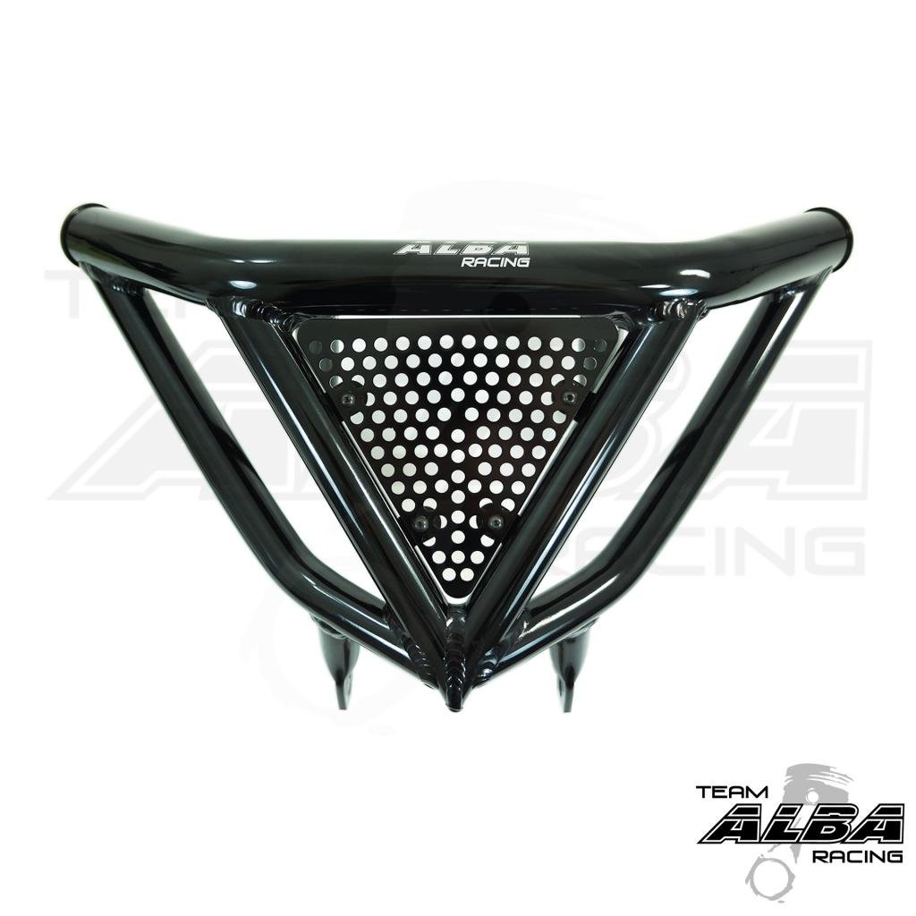 Yamaha Banshee (1987-2006) Front Bumper & Rear Grab Bar Set - Heavy Duty Black Steel Off-Road Protection for ATV Trail Riding & Dune Racing