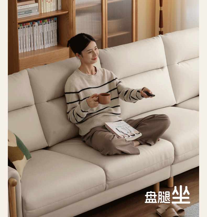 Modern Simple Fabric Straight Sofa - Comfortable and Stylish Living Room Furniture for Small Spaces, Apartments & Cozy Homes