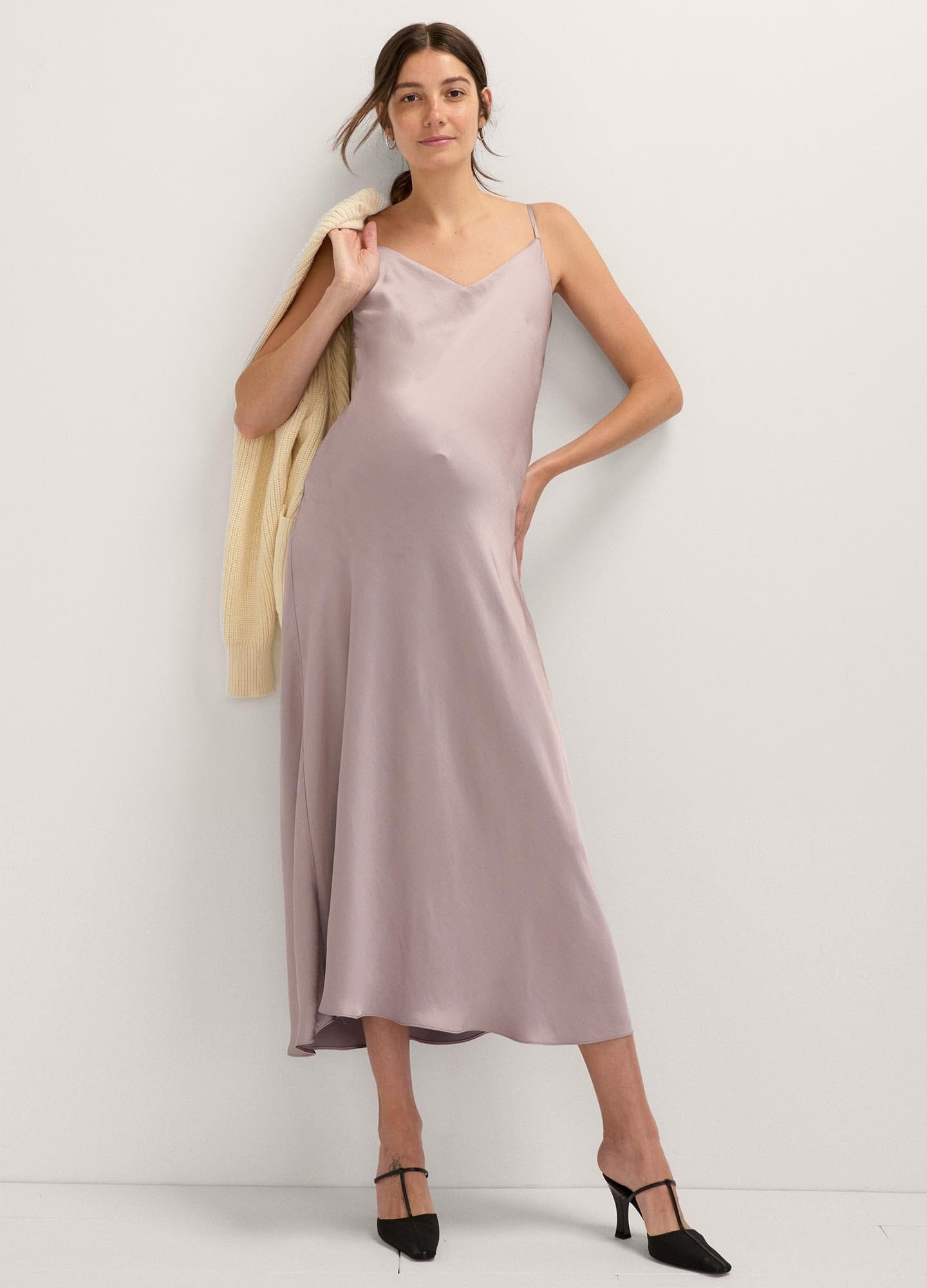 Ricky Slip Dress - Women's Elegant Satin Nightgown & Loungewear for Sleep, Date Night & Home Relaxation
