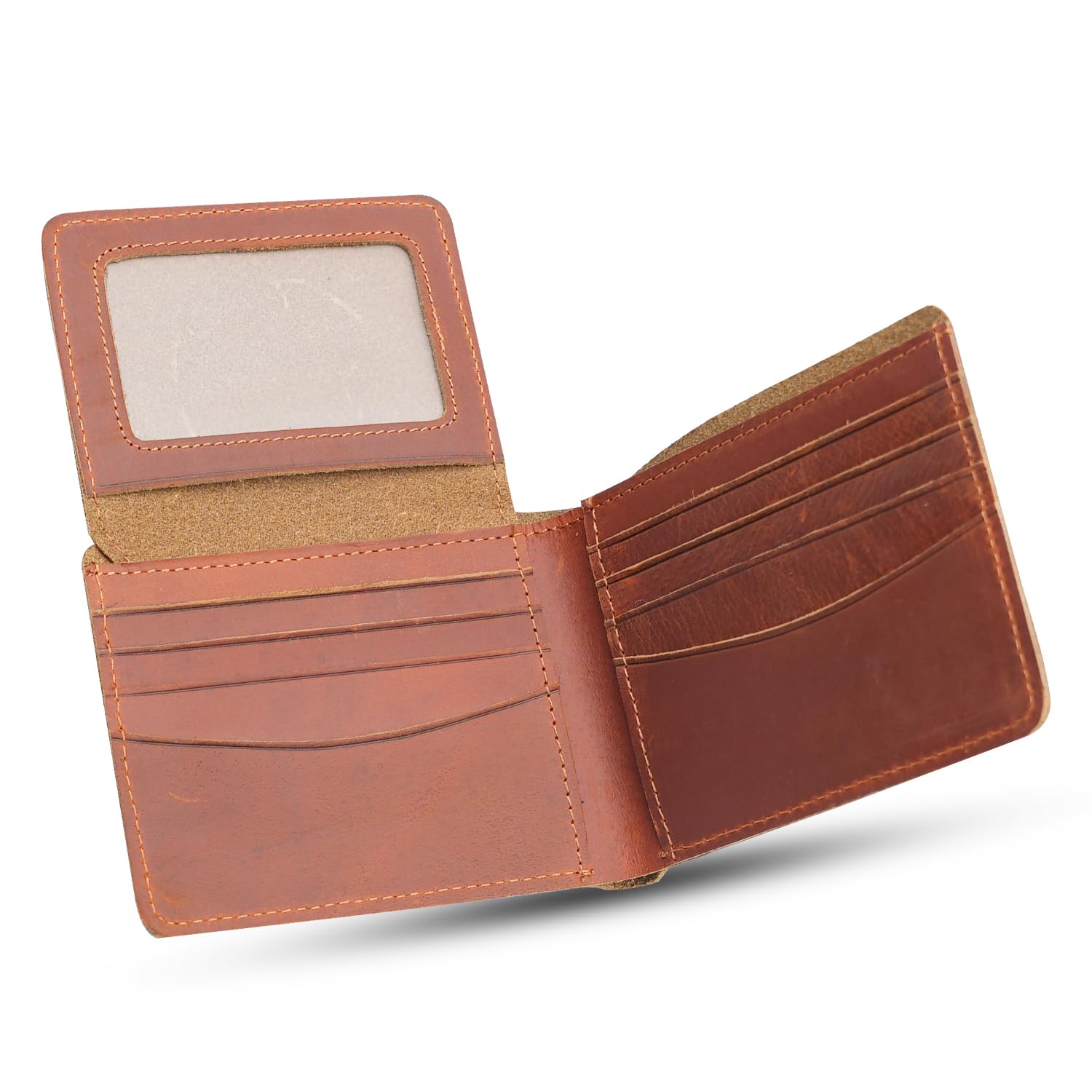 Personalized Leather Wallet for Men - Custom Engraved Top Grain Leather Wallet - Perfect Gift for Dad, Husband, Boyfriend - Anniversary, Wedding, Groomsmen Gift - Everyday Carry & Special Occasion Wallet