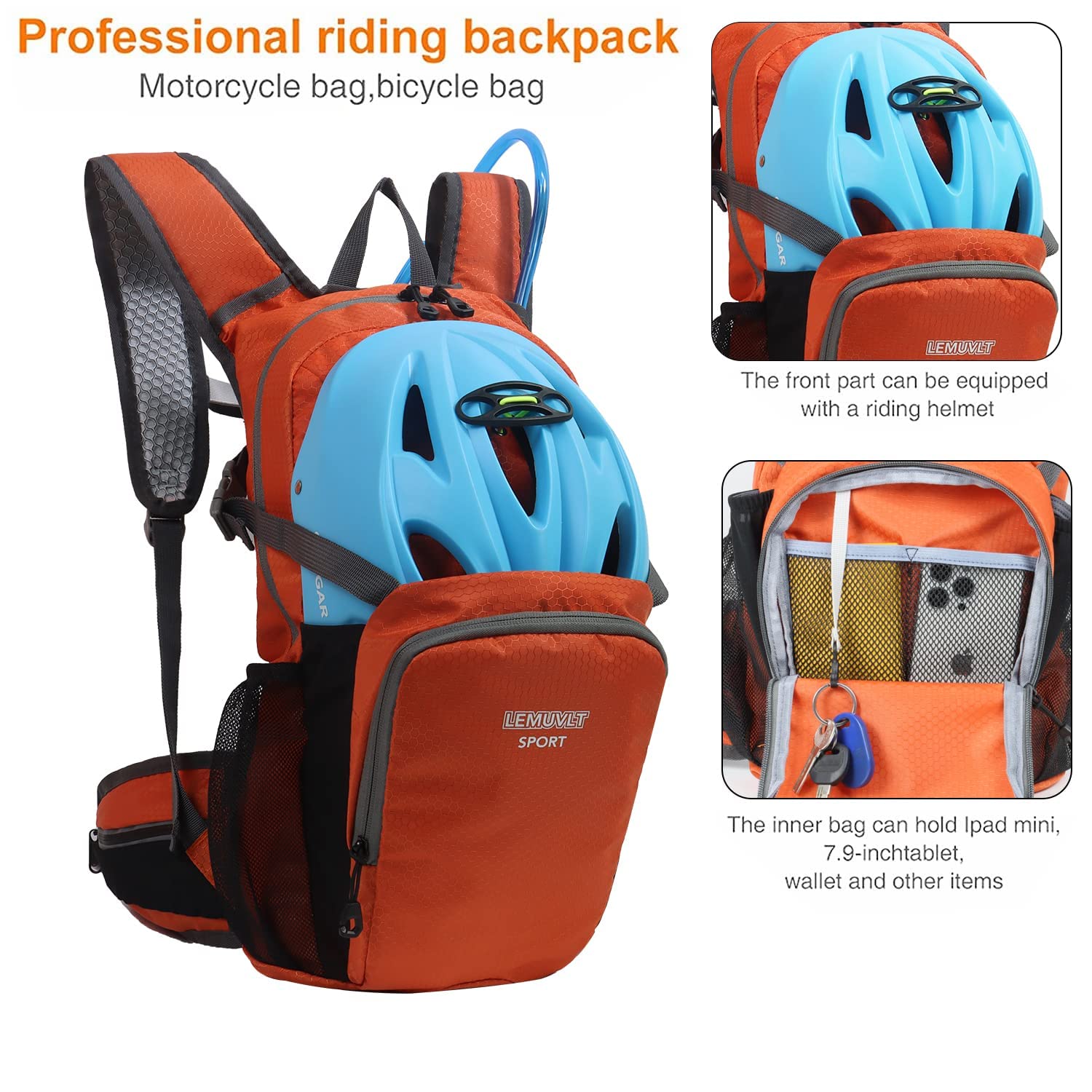 Waterproof 15L Lightweight Hiking Backpack - Durable Daypack for Biking, Skiing, Snowboarding, Running & MTB Cycling - Perfect for Outdoor Adventures & Travel