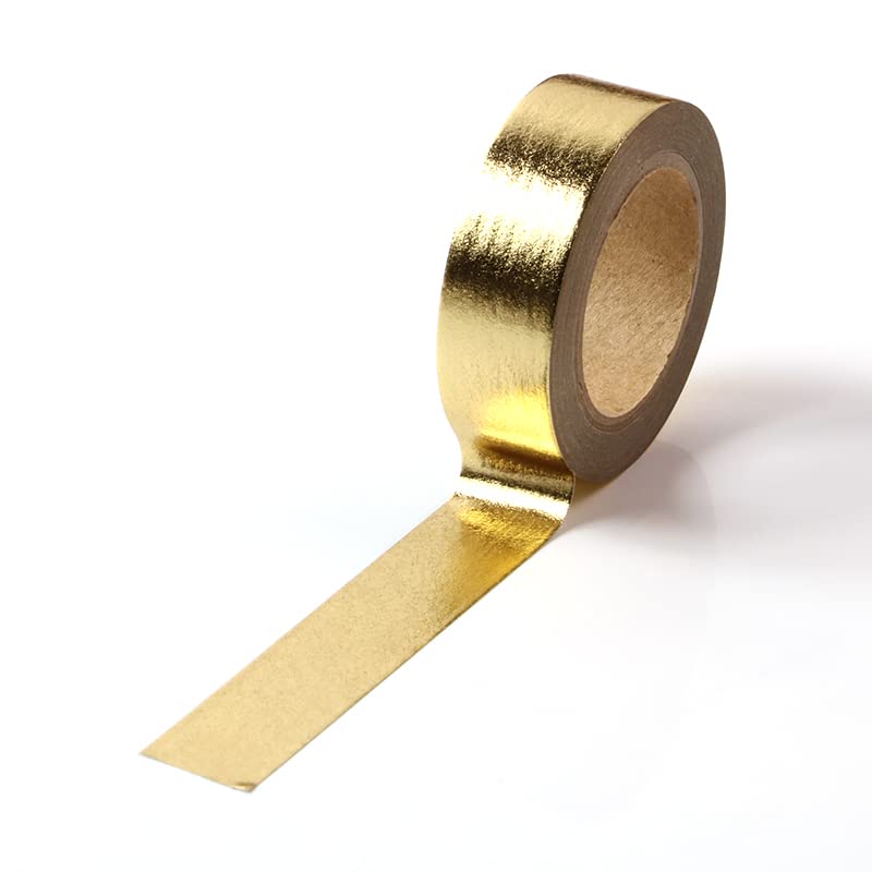 AxeWoodz 3 Rolls Gold Foil Washi Tape Set - Decorative Adhesive Paper Tape for Gift Wrapping, DIY Crafts, Scrapbooking, Journaling & Home Decor - Perfect for Party Invitations, Card Making and Bullet Journal Supplies