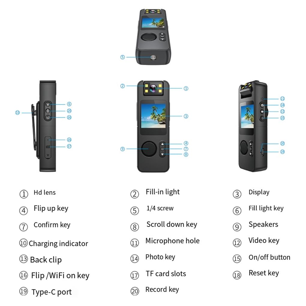 Ailan Mini Action Camera with 180° Rotating Lens, Wide-Angle View, 256GB Expandable, WiFi Connectivity - Perfect for Vlogging, Sports, Travel & Outdoor Adventures
