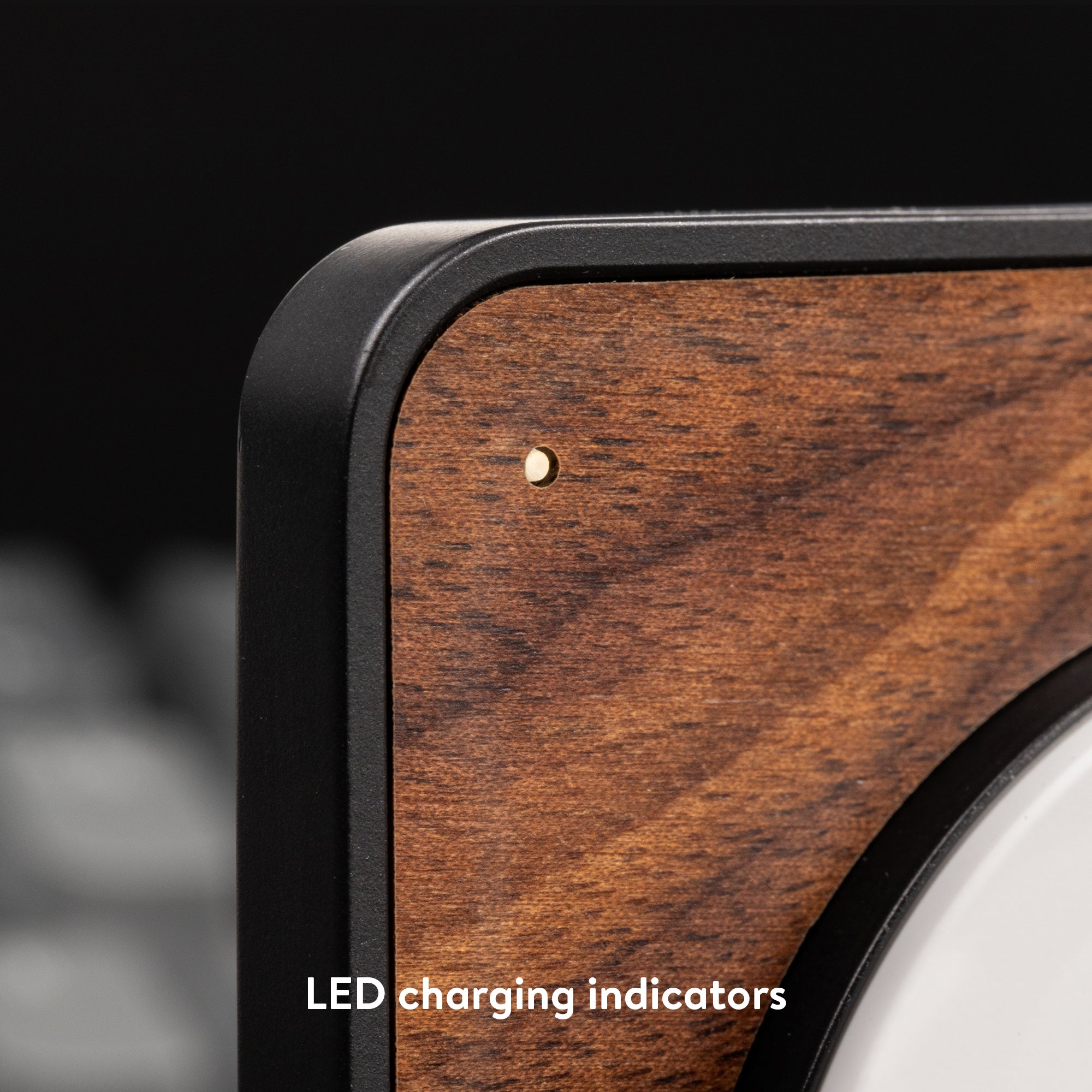 Premium Walnut Wood MagSafe® Charging Stand - Fast Wireless Charger for iPhone 12/13/14/15 Pro Max, AirPods & Apple Watch - Elegant Desk Organizer for Home & Office