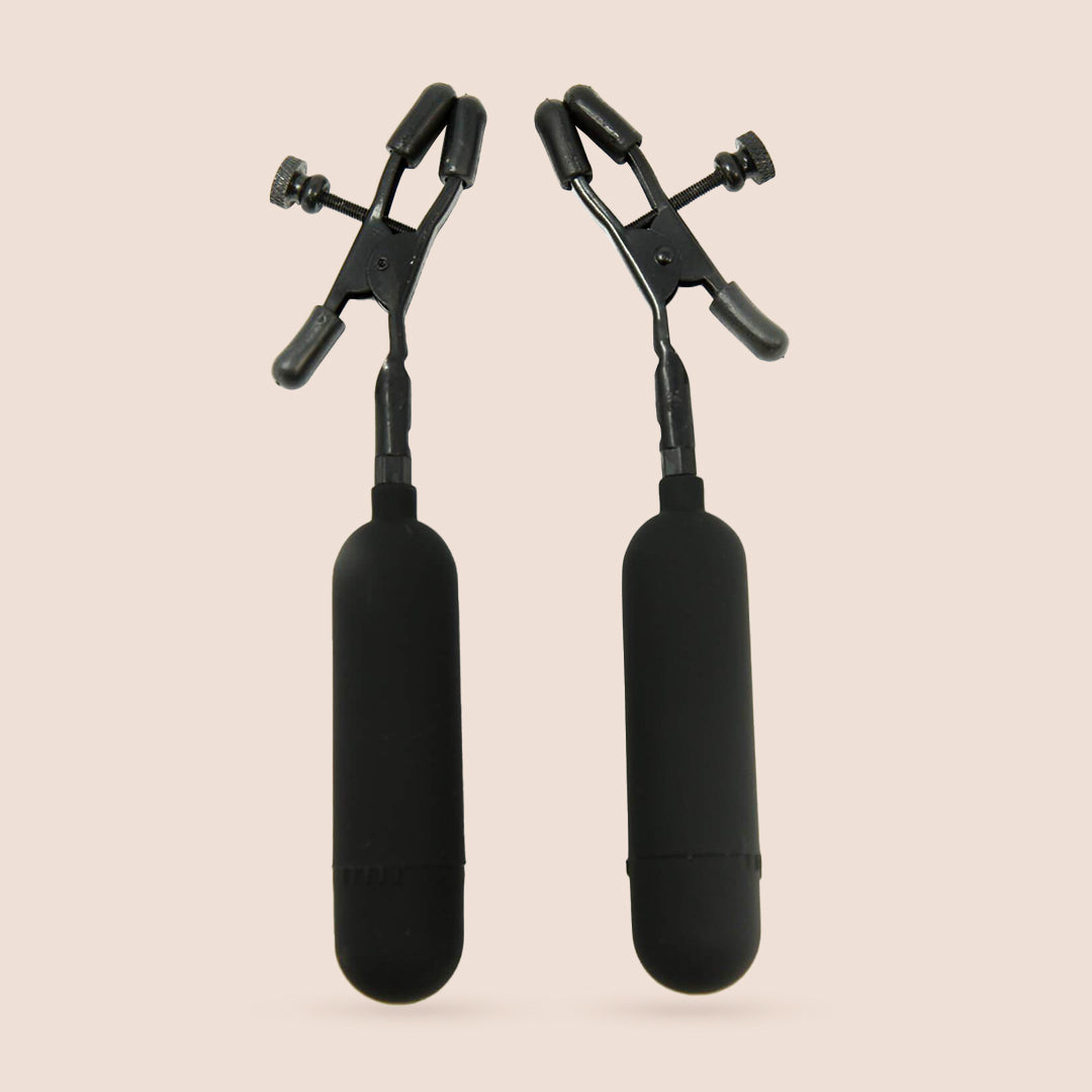 Fetish Fantasy Cordless Vibrating Nipple Clamps - Rechargeable Multi-Speed Adult Toy for BDSM, Couples Play & Sensual Exploration