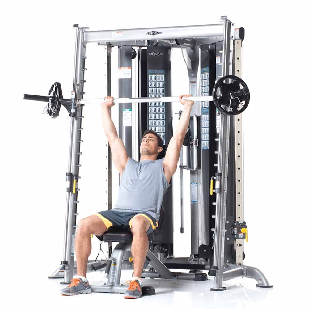 TuffStuff Evolution CXT 200 Corner Multi-Functional Home Gym Trainer with CXT 225 Smith Machine Option - Perfect for Full-Body Workouts in Home Gyms & Personal Training Studios