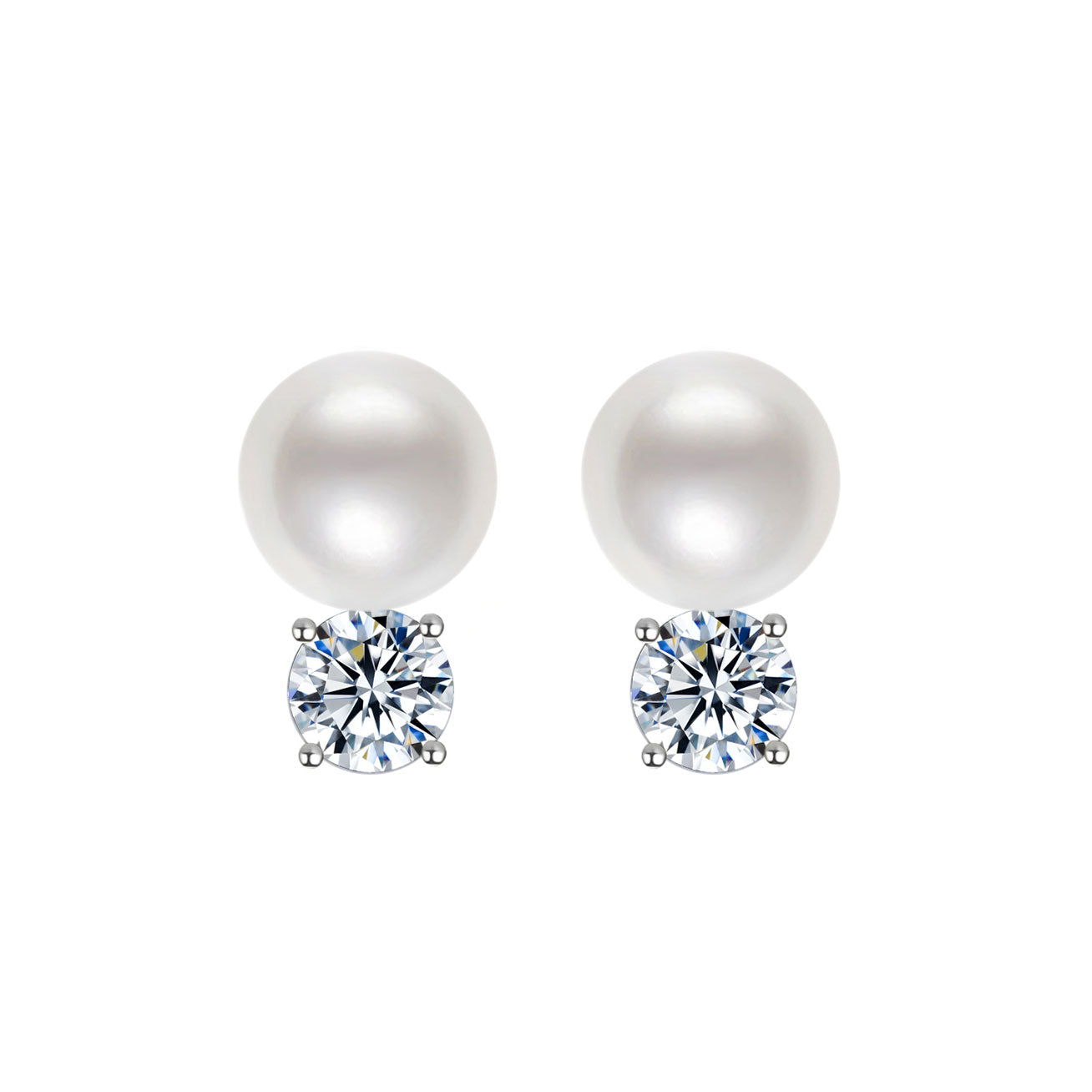 18K Gold Akoya Hanadama Pearl Earrings - AAA Quality Japanese Cultured Pearls - Elegant Stud Earrings for Women - Perfect for Weddings, Parties & Special Occasions