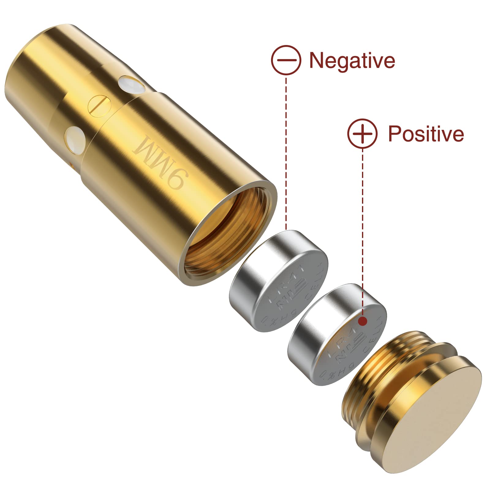 EZshoot 9mm Laser Boresighter - Precision Gun Sight Alignment Tool with 3 Battery Sets | Perfect for Pistol, Rifle & Handgun Zeroing at Range or Home