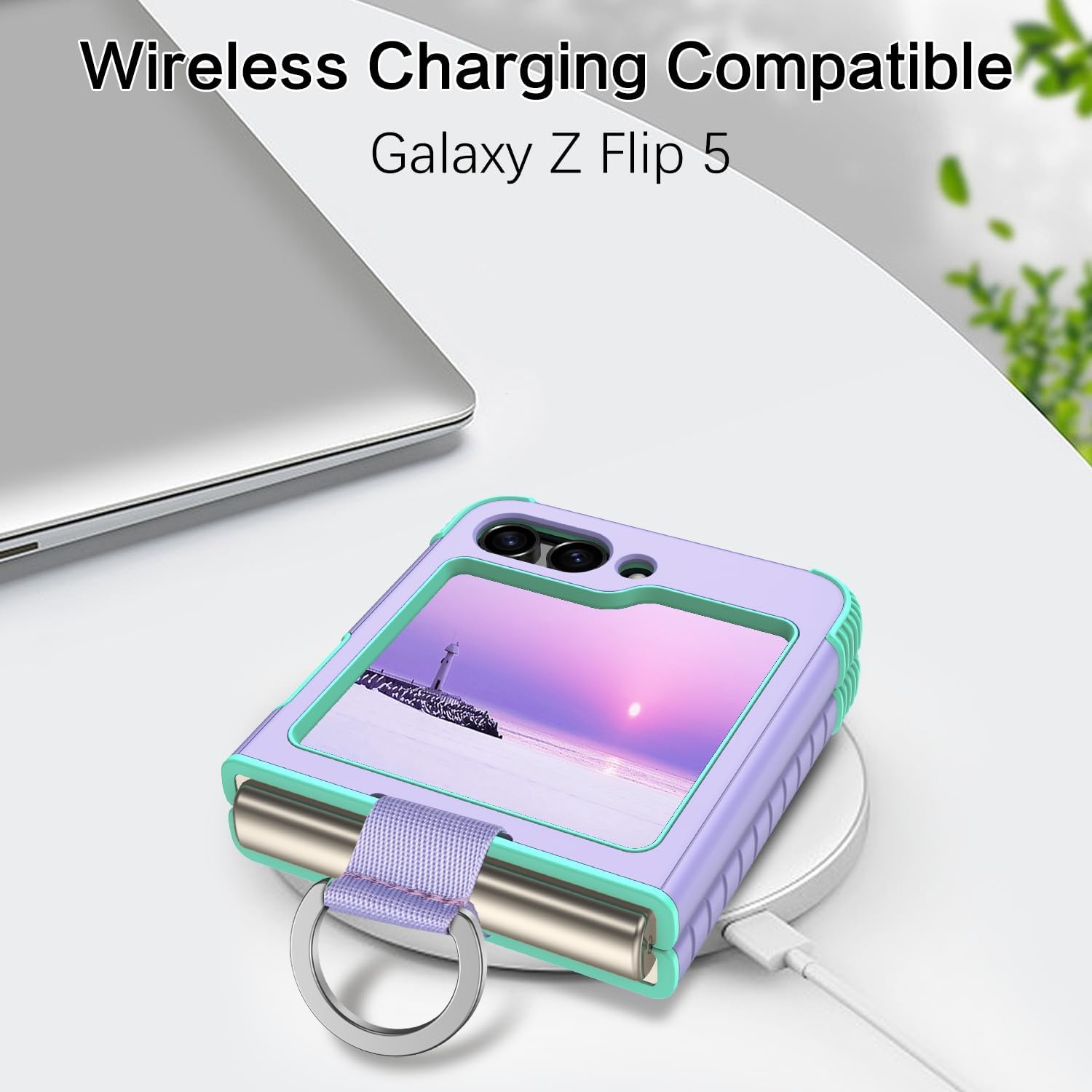 Samsung Galaxy Z Flip 5 Case with Heavy Duty 2-in-1 Full Body Protection - Rugged Shockproof Cover for Z Flip 5 5G - Perfect for Outdoor Activities & Daily Use