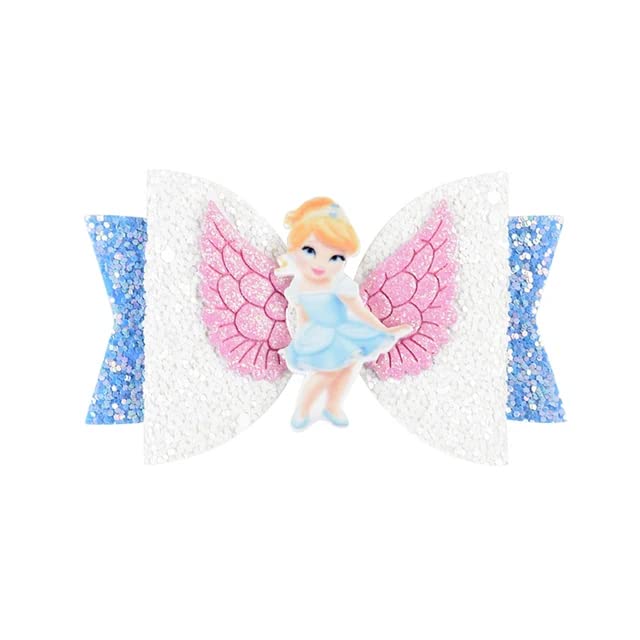 Samyak 6-Piece Kids Hair Clips Set for Girls - Toddler Baby Hair Accessories with Angel Wings, Fairy & Mermaid Princess Designs - Barrettes for School, Party & Daily Wear