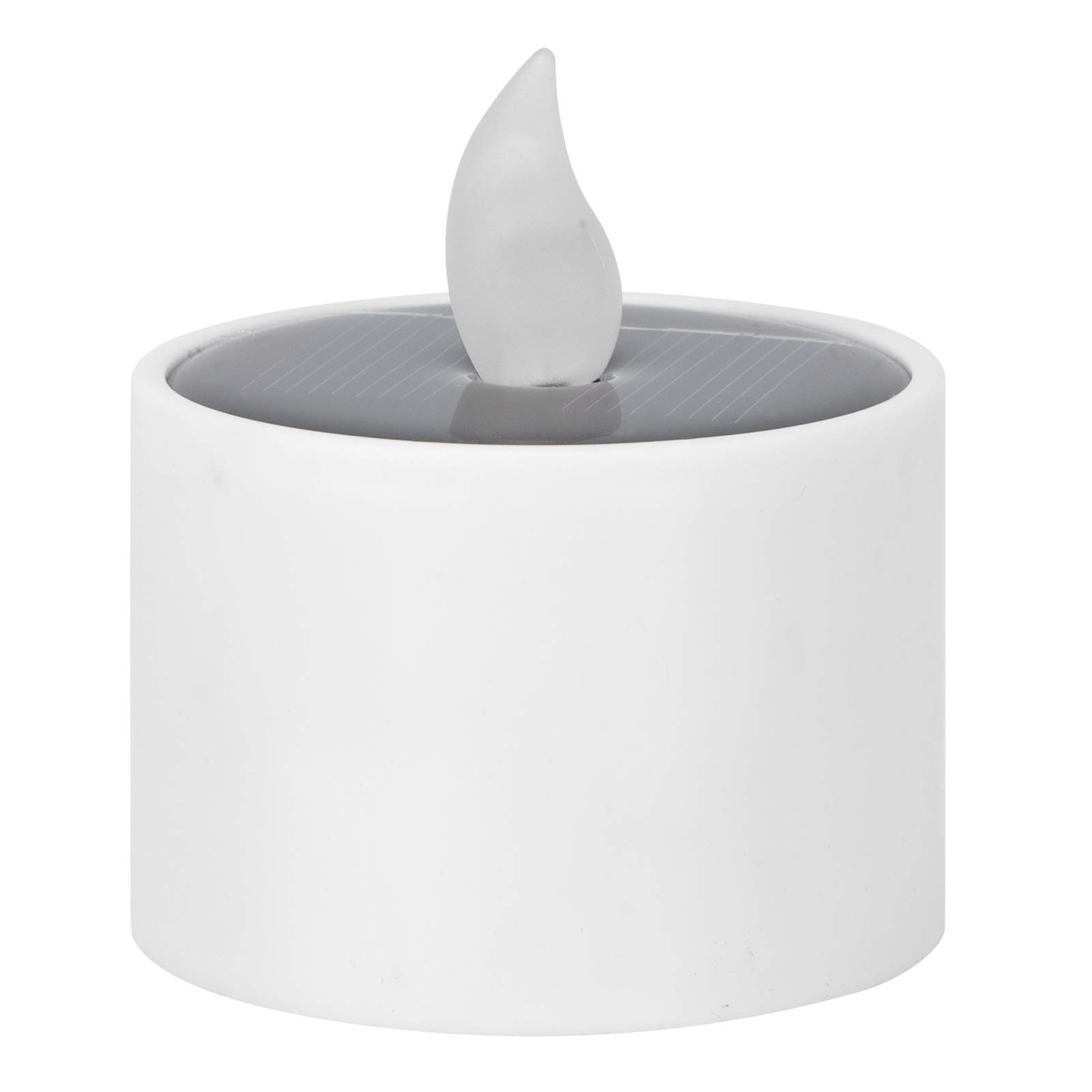 Jinyi Smokeless Solar-Powered LED Tea Light Candle Lamp - Flameless Battery Operated for Birthday Wedding Party Decor, Home Ambiance & Outdoor Events