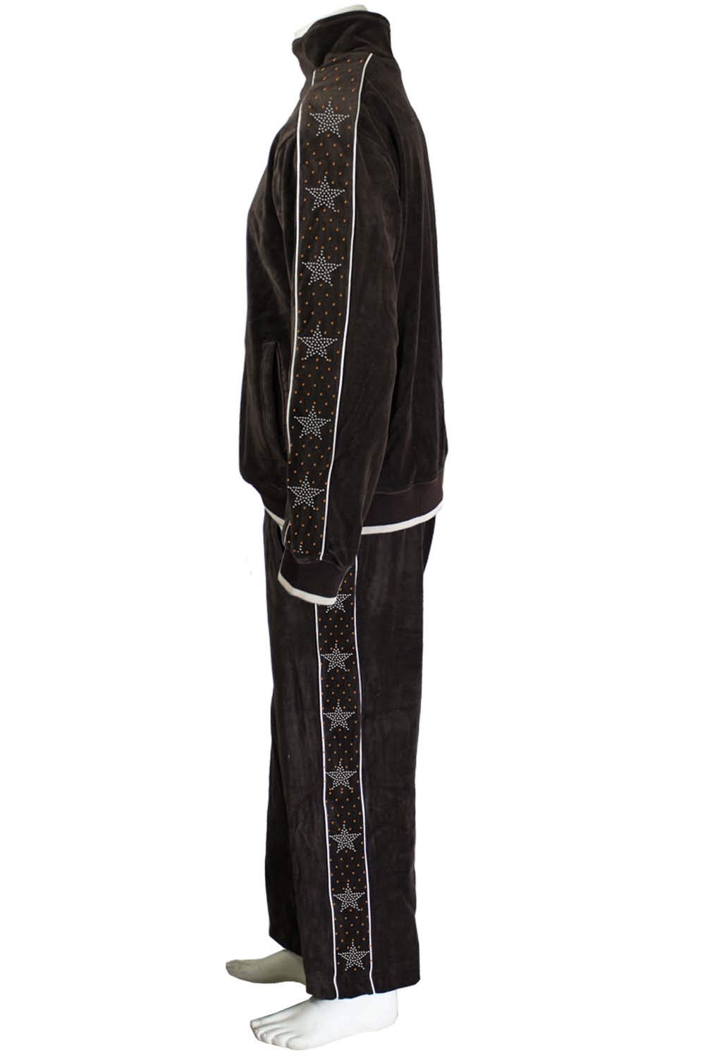 Men's Bling Bling Sweatsedo Tracksuit - Stylish Rhinestone Jogging Suit for Casual Wear, Gym & Party Outfits