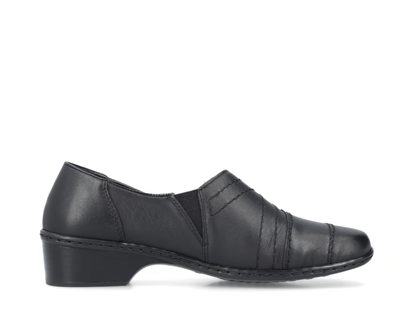 Rieker 48260 Women's Black Comfort Shoes - Stylish & Lightweight for Work, Walking & Casual Wear