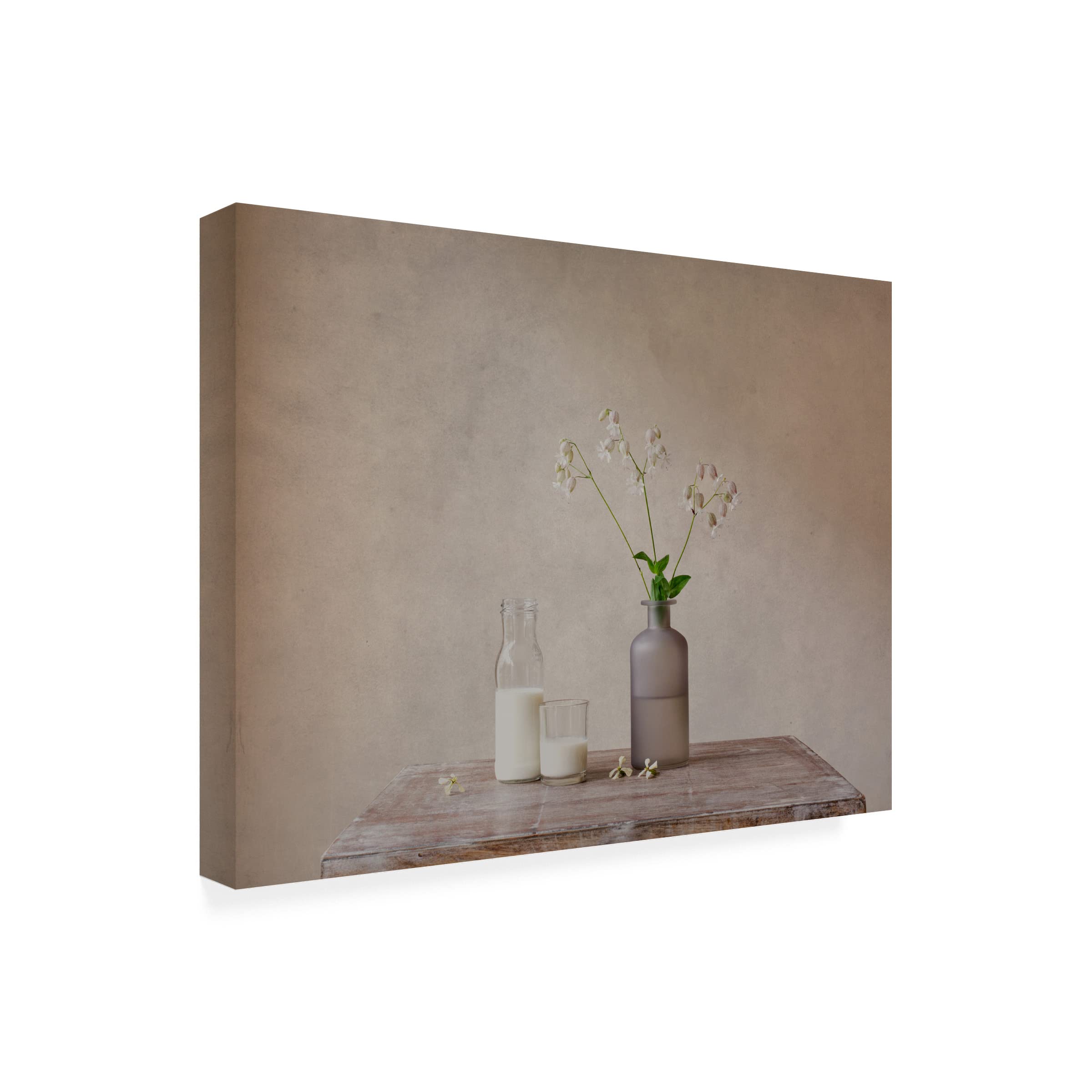 Trademark Fine Art 'Still Life With Milk' Canvas Wall Art Print by Galina Bunkova - Perfect for Living Room, Bedroom & Office Decor