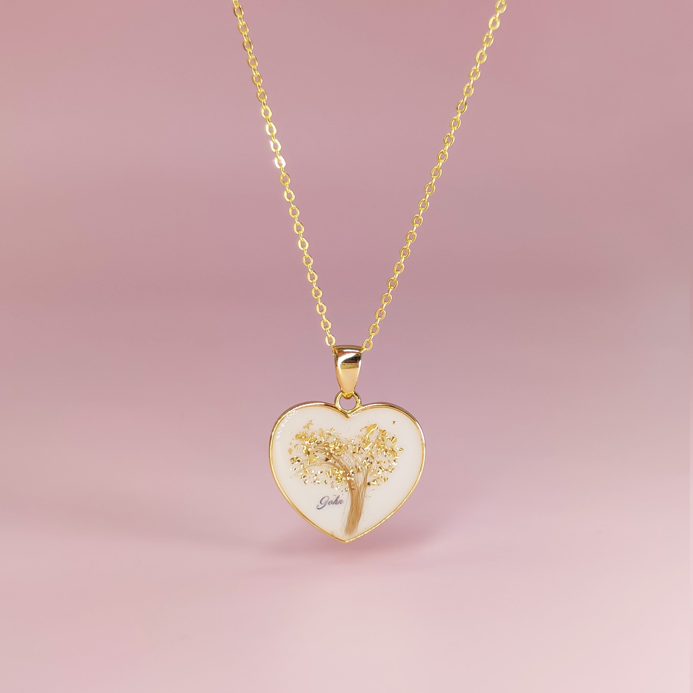 LifeTree: Heart Shaped Breastmilk & Baby Hair Gold Necklace - Keepsake Jewelry for Moms, Personalized Memorial Gift for New Mothers - Perfect for Baby Showers, Christenings & Cherished Memories