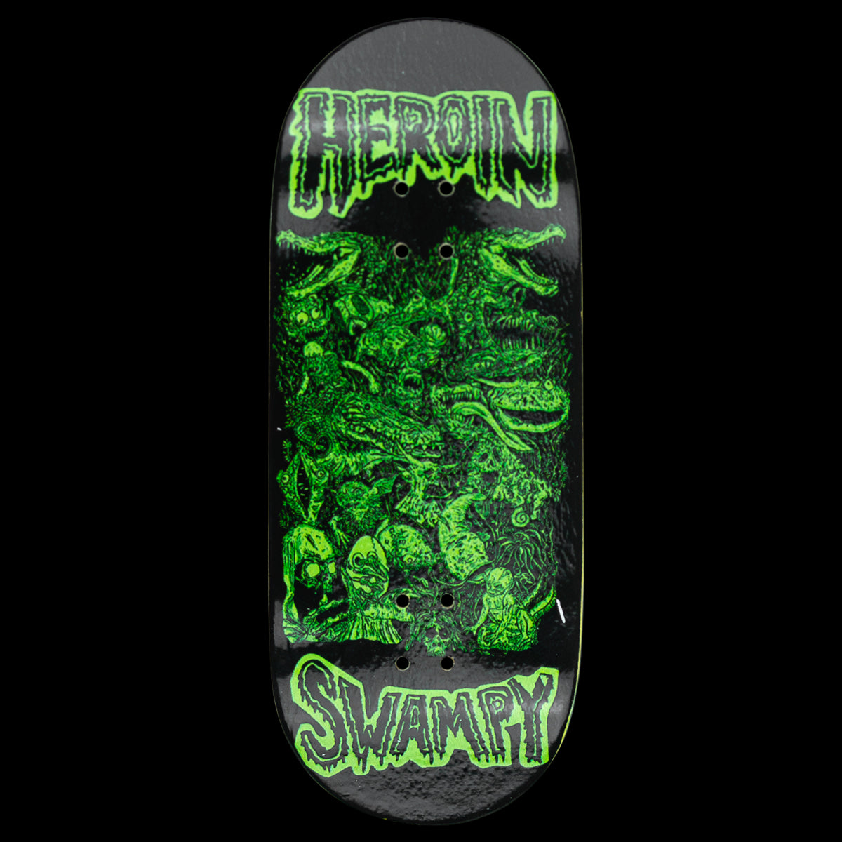 Maple Labs Professional Fingerboard Deck - Swampy Design | Mini Skateboard for Tricks & Practice | Perfect for Skate Enthusiasts & Collectors