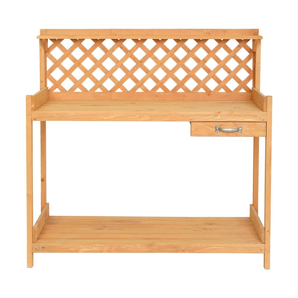 Premium Garden Workbench with Drawer - Heavy Duty Potting Bench Table for Planting, Gardening & Crafting - Perfect Outdoor Work Station for DIY, Flower Arranging & Garden Tool Storage