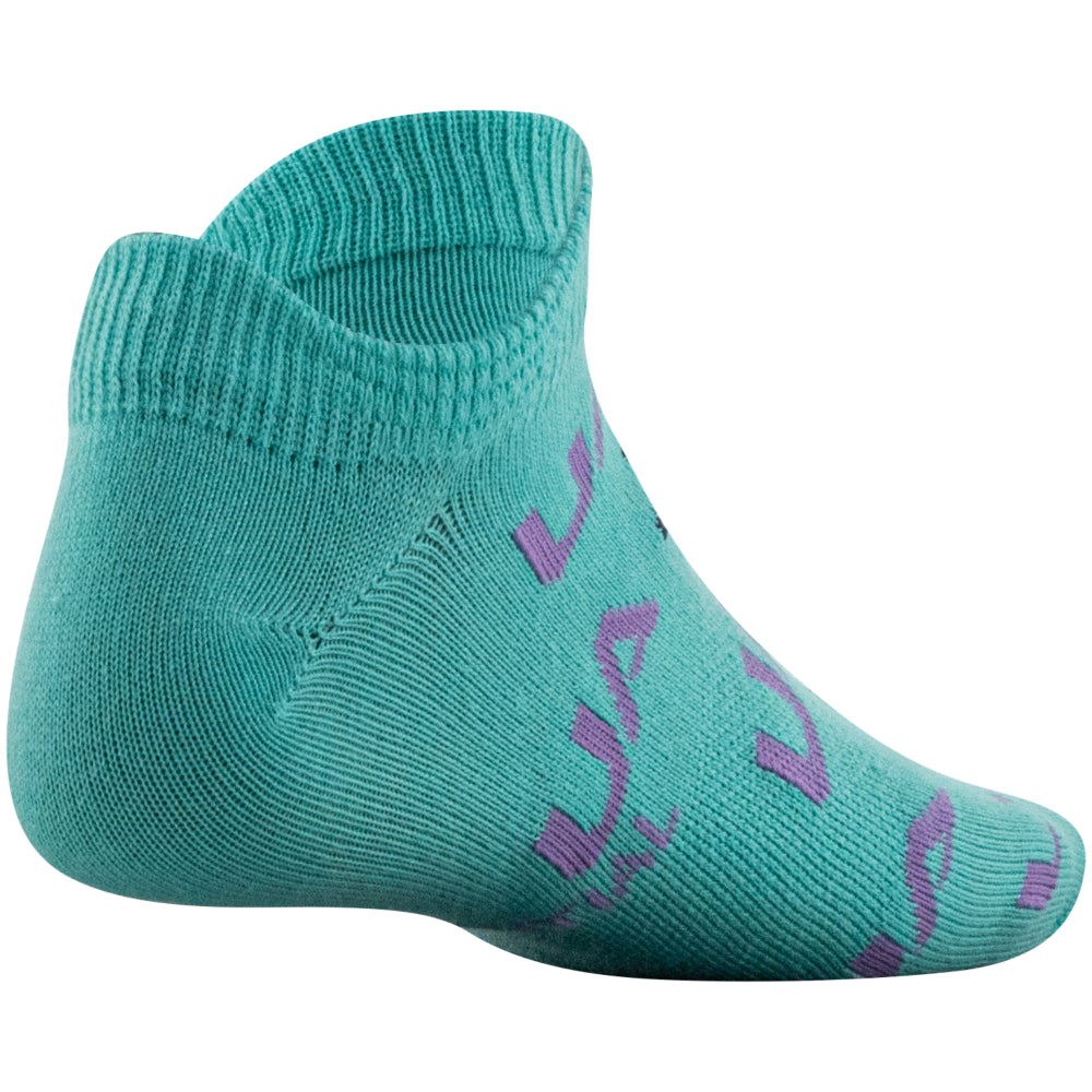 Under Armour Youth Essential No Show Socks 6-Pack for Girls - Breathable & Cushioned Athletic Socks for Running, School & Everyday Comfort