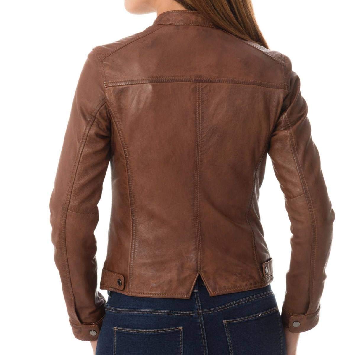 KYZER KRAFT Women's Real Lambskin Leather Jacket - Bomber Motorcycle Biker Jacket for Women | Stylish Outerwear for Riding, Casual Wear & Night Out