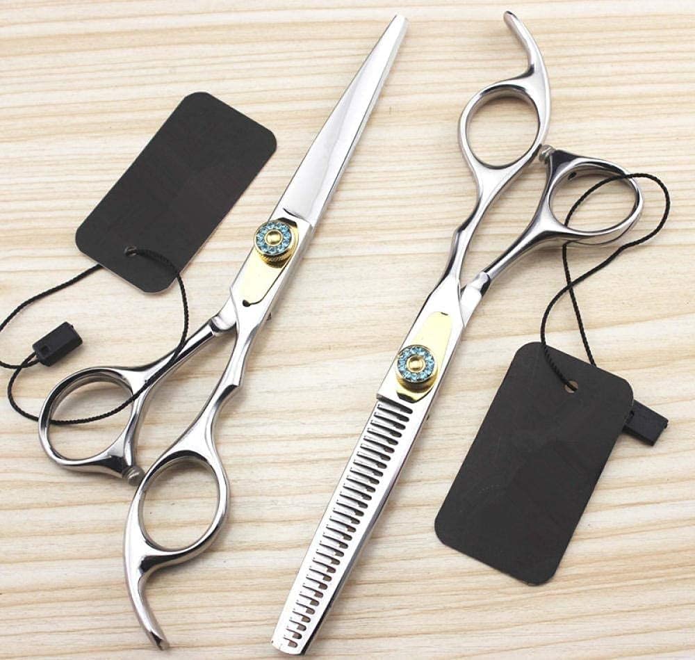 Professional 6 Inch 440C Hairdressing Scissors - Barber Shears & Thinning Scissors Set for Precision Hair Cutting | Salon & Home Use Styling Tools
