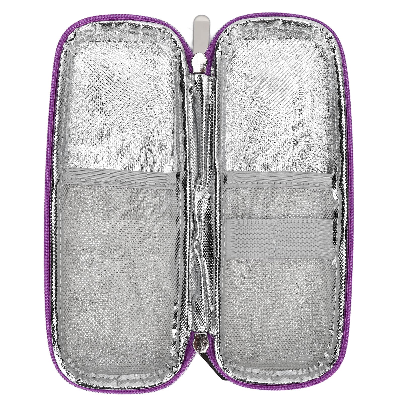 Insulin Cooler Travel Bag - Waterproof Diabetic Supplies Organizer with Large Capacity for Insulin Pens, Needles & Glucose Monitor - Perfect for Travel, Hiking & Daily Use (Purple)
