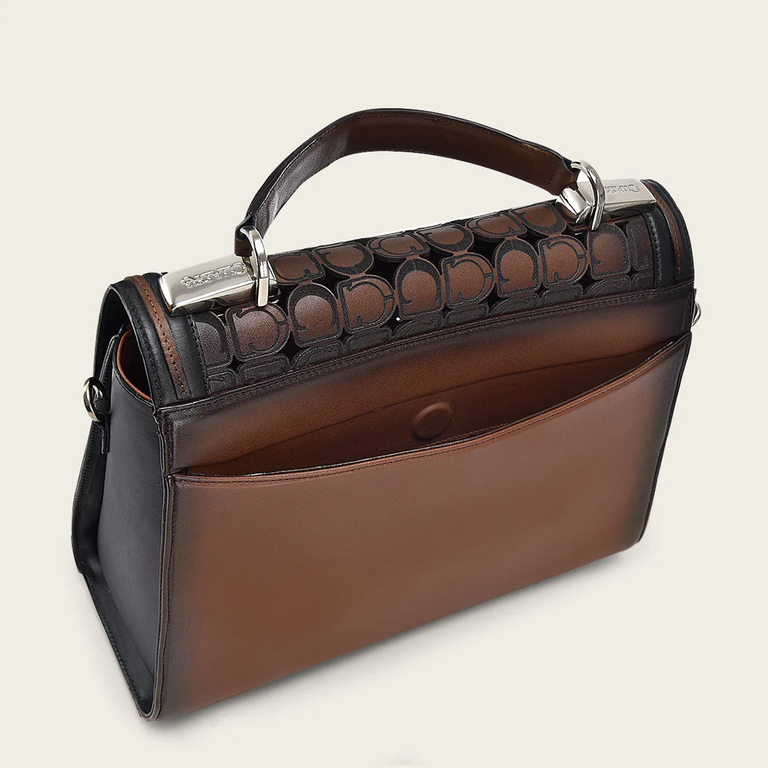 BOD0RRS Women's Casual Western Cowhide Leather Bag - Stylish Brown Crossbody Purse for Everyday Use, Travel & Work
