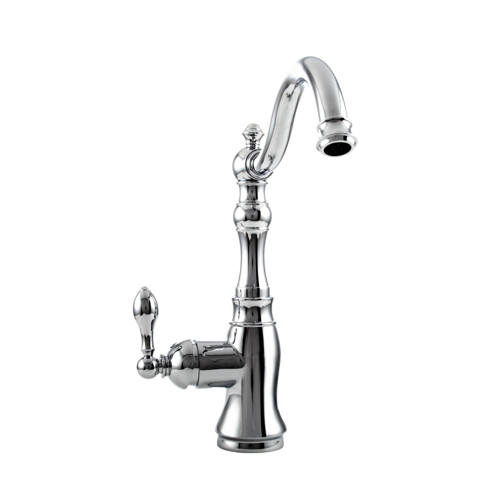 ZLINE Rembrandt Single Handle Pull-Down Kitchen Faucet with Side Sprayer in Chrome Finish - High Arc Commercial Style for Modern Farmhouse & Restaurant Sinks (REM KF CH)