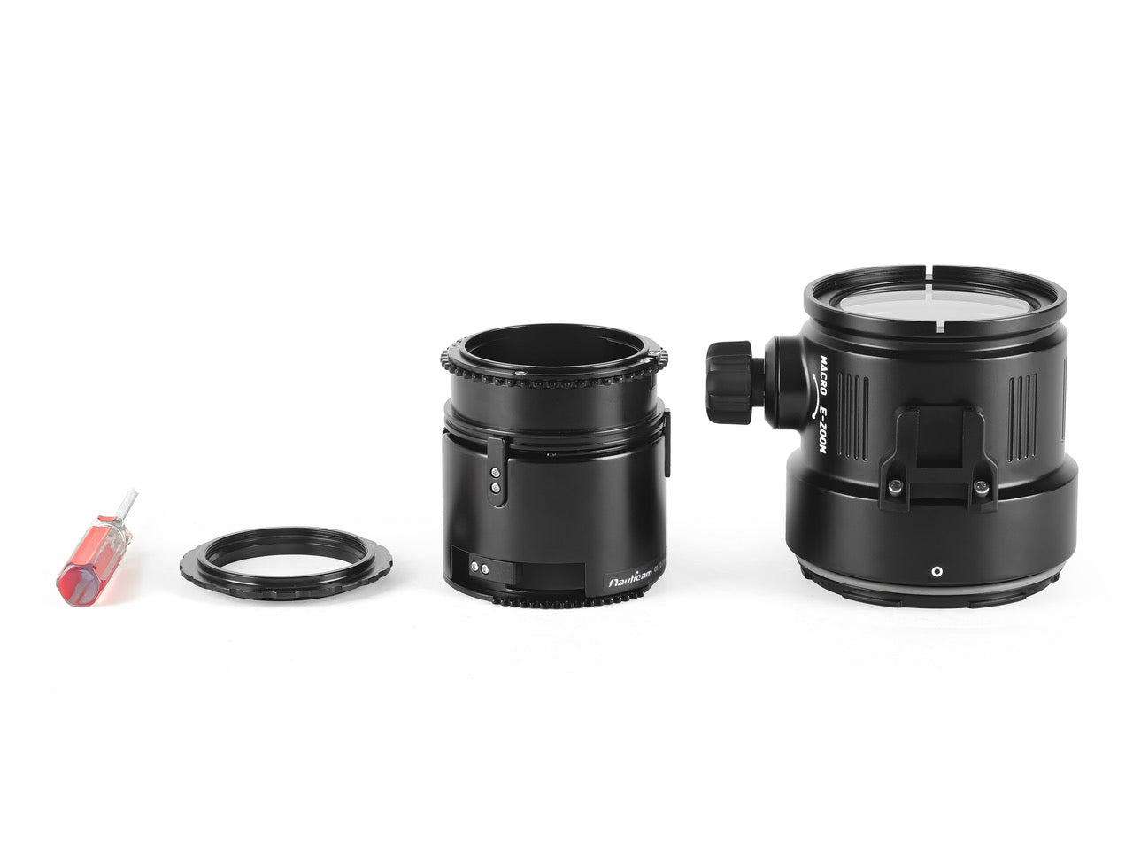 Nauticam Macro Port and Zoom Gear Set for Olympus 12-50mm EZ Lens - Compatible with NA-OM1 Housing - Perfect for Underwater Photography & Videography