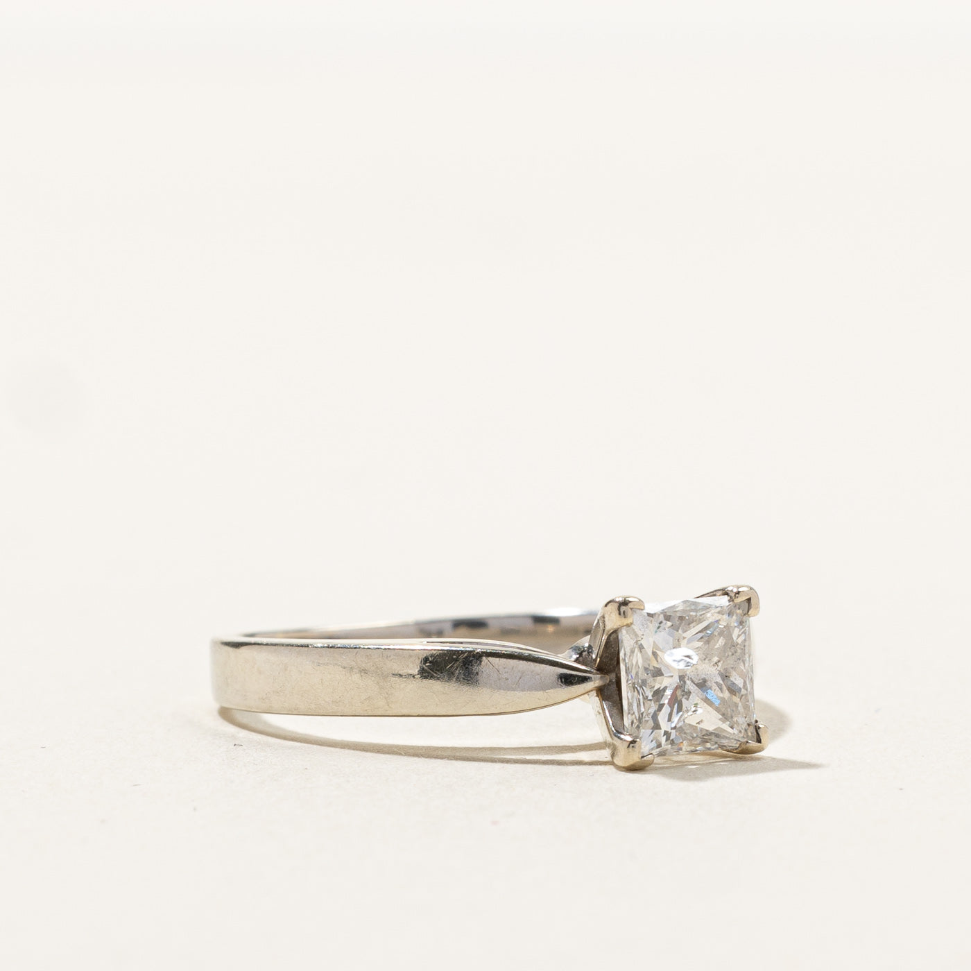 1.04ct Princess Cut Solitaire Diamond Engagement Ring - I1 Clarity, H Color, Size 7.25 - Perfect for Proposals & Anniversary Gifts